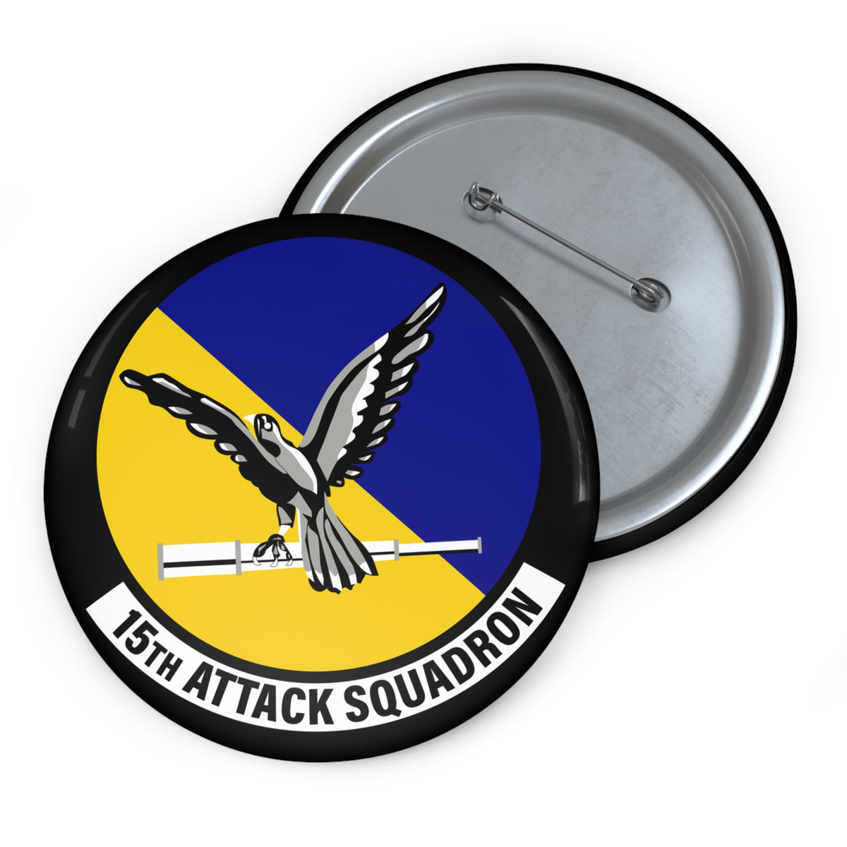 Custom Pin Button - USAF - 15th Attack Squadron wo txt