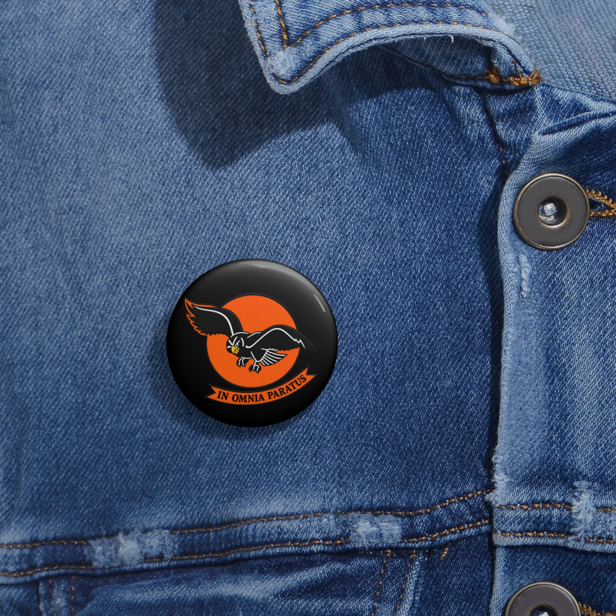 Custom Pin Button - 98th Fighter-Interceptor Squadron - SSI - wo Txt - 3D - Transparent