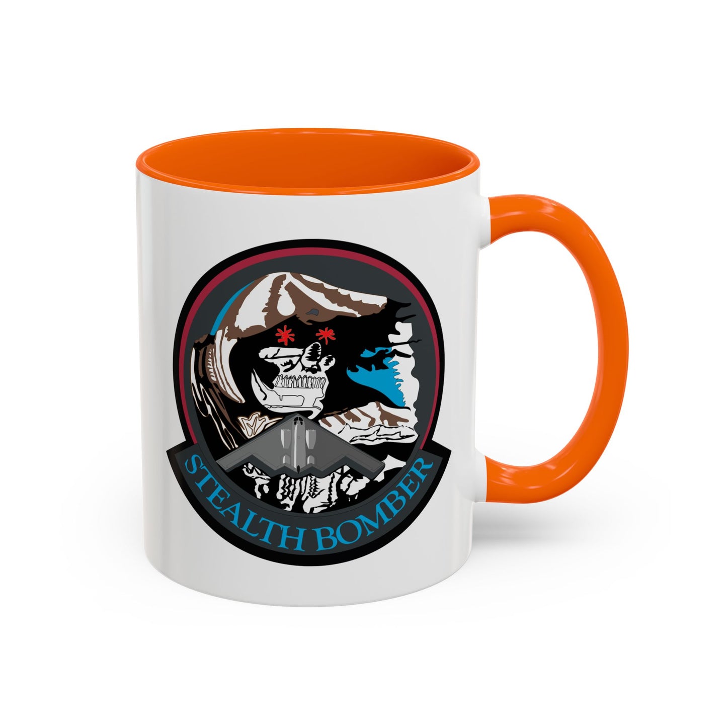 Accent Coffee Mug (11oz & 15oz) - USAF - B2 - Grim Reaper - Stealth Bomber wo txt X 300