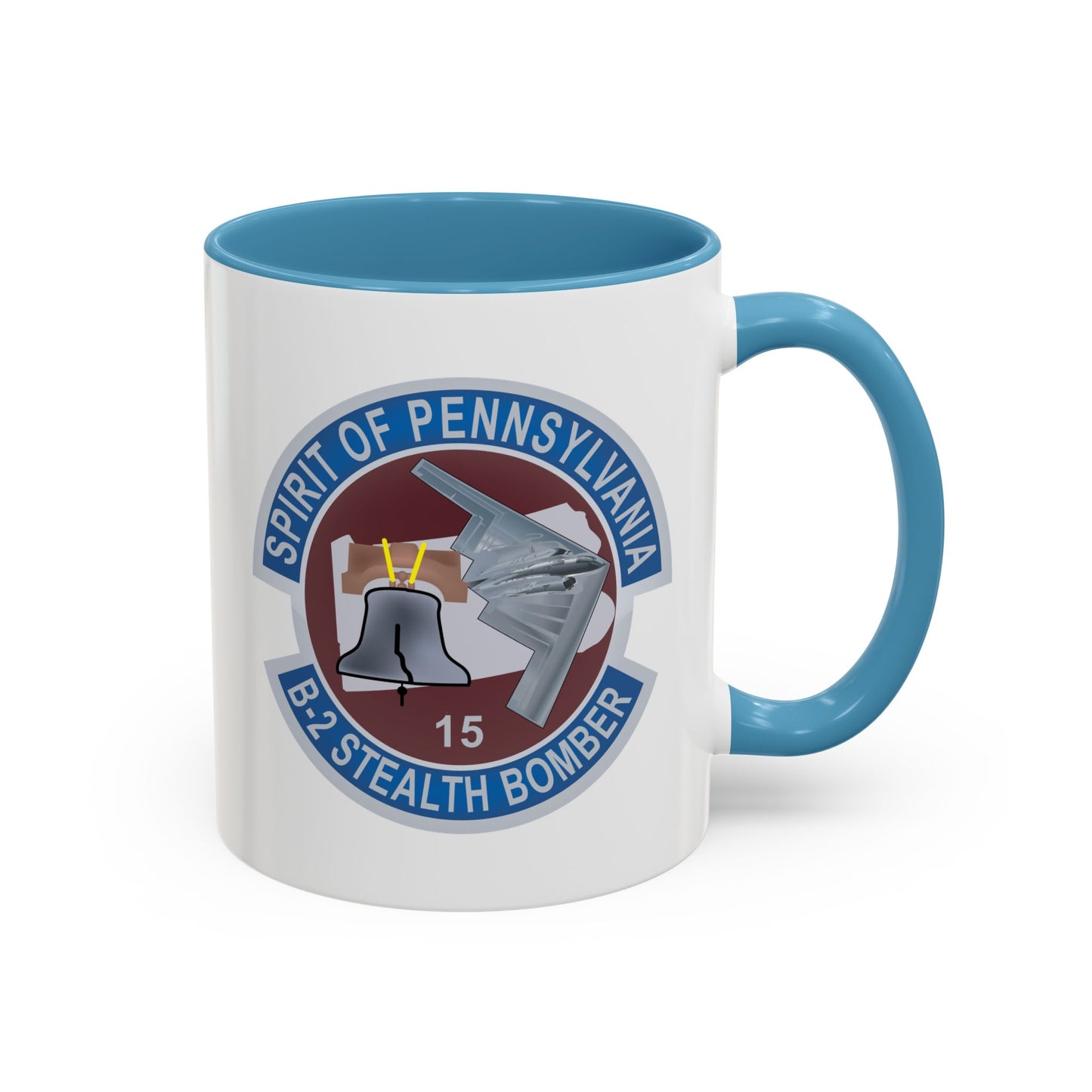 Accent Coffee Mug (11oz & 15oz) - USAF - B2 - Spirit of Pennsylvania Stealth Bomber wo Txt X 300