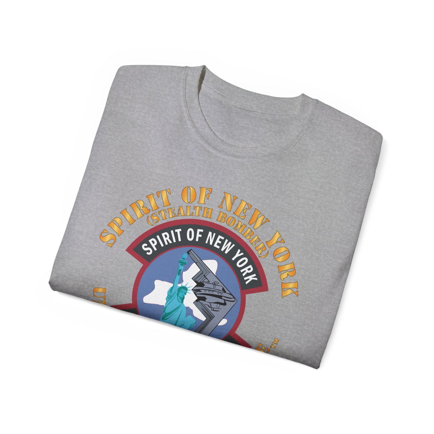 Unisex Ultra Cotton Tee - USAF - B2 - Spirit of New York - Stealth Bomber X 300