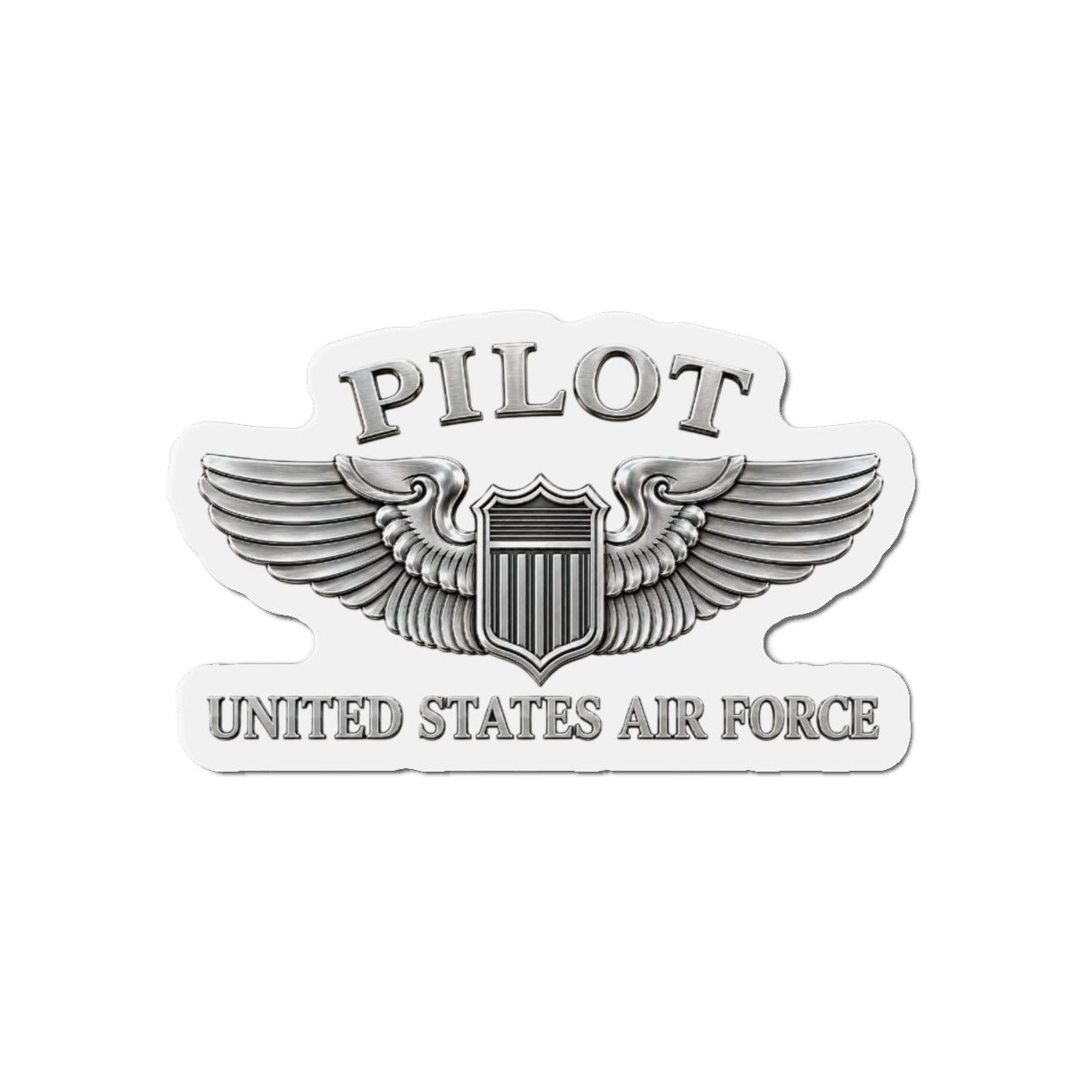 Die-Cut Magnet - USAF - Basic Pilot Badge - United States Air Force - 3D - Enhanced