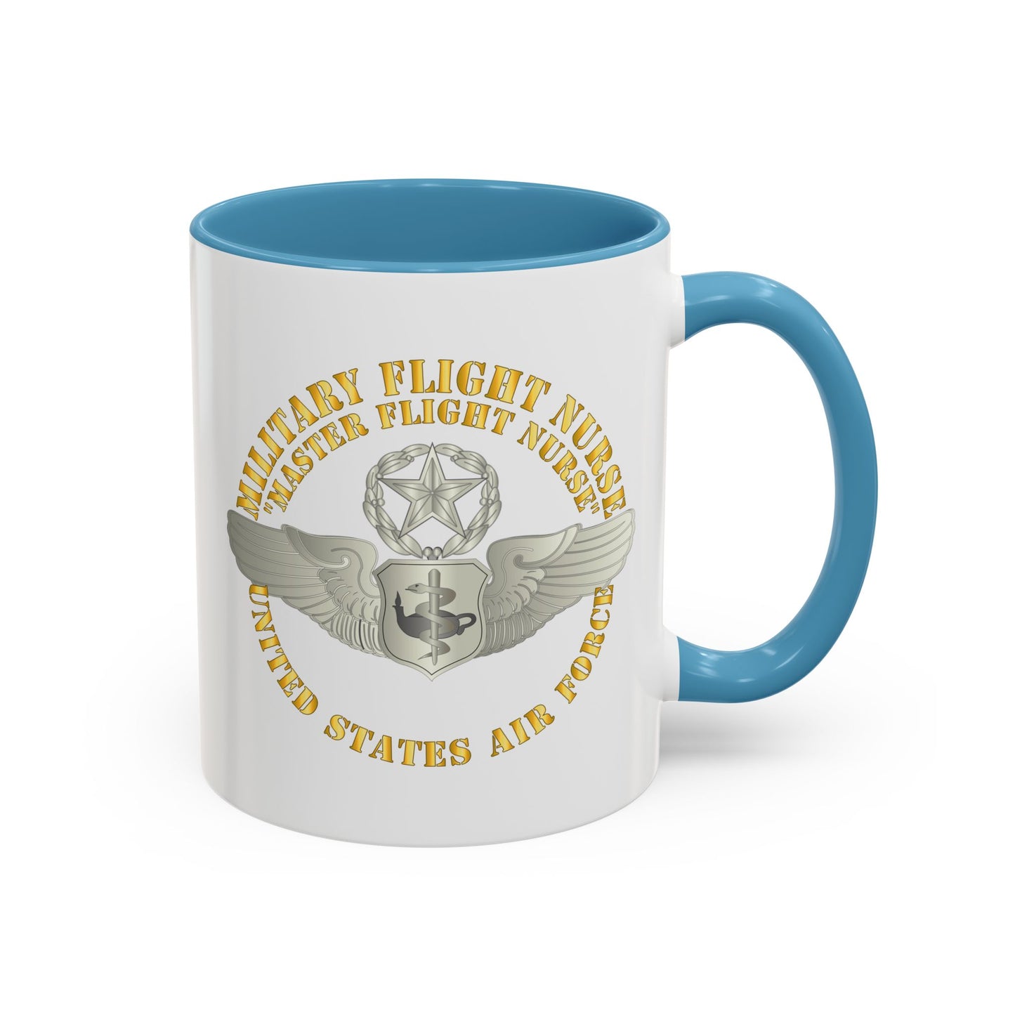 Accent Coffee Mug (11oz & 15oz) - USAF - Military Flight Nurse - Flight Nurse - Master