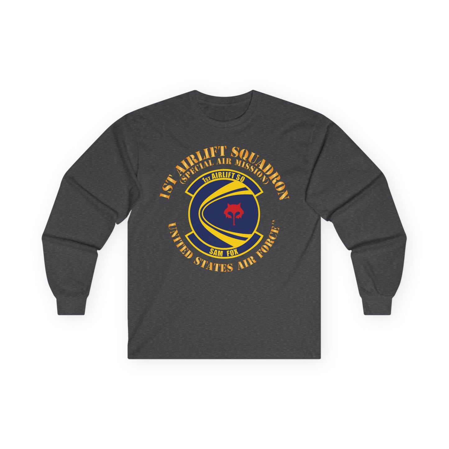 Unisex Ultra Cotton Long Sleeve Tee - USAF - 1st Airlift Squadron X 300