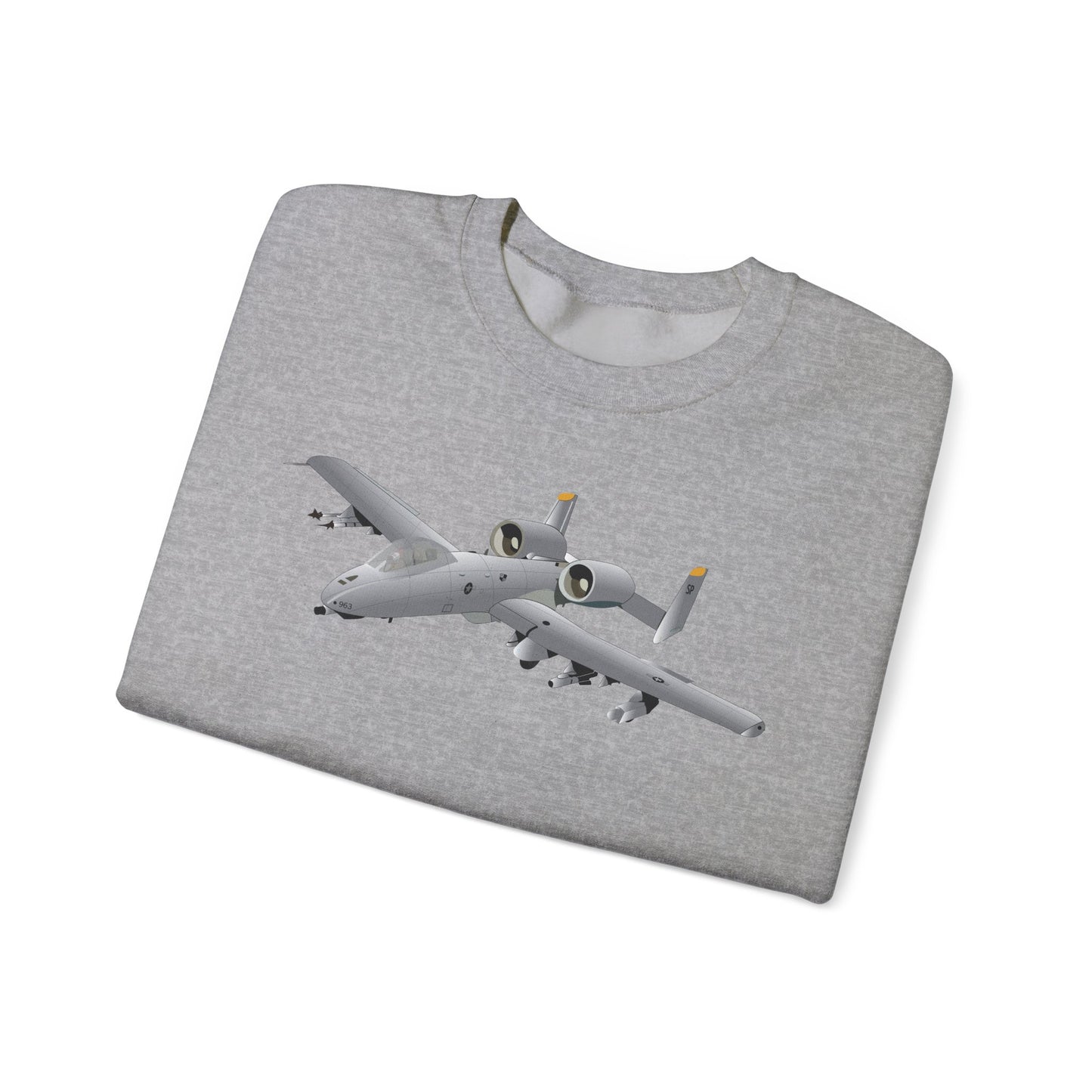 Crewneck Sweatshirt - Aircraft - A10 - Front - Top - Oblique X 300