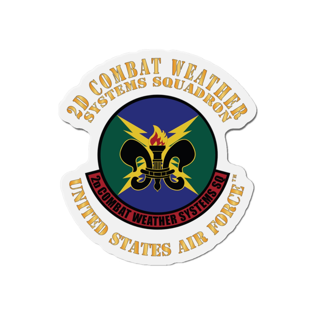 Die-Cut Magnet - USAF - 2d Combat Weather Systems Squadron X 300