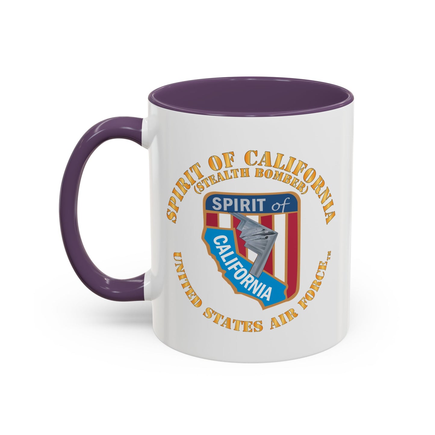 Accent Coffee Mug (11oz & 15oz) - USAF - B2 - Spirit of California - Stealth Bomber X 300