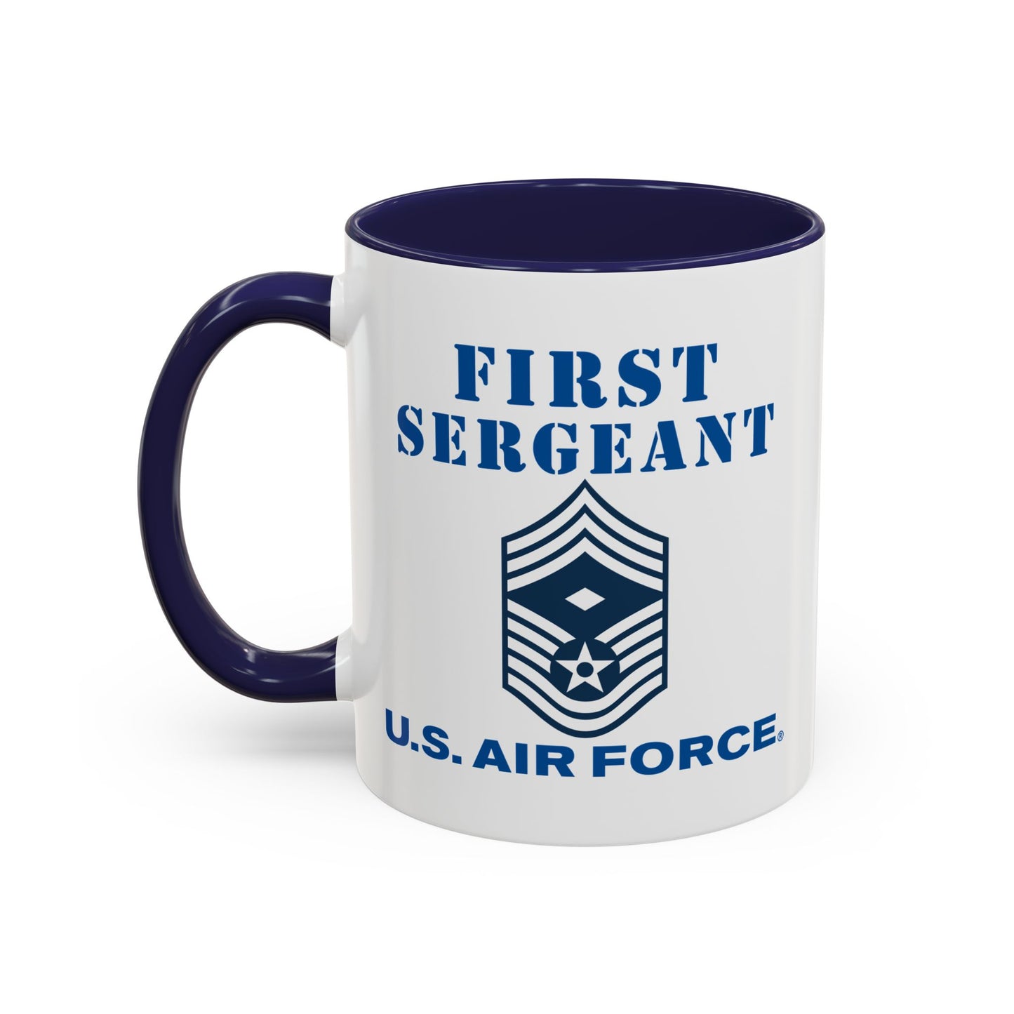 Accent Coffee Mug (11oz & 15oz) - USAF - First Sergeant (E9b) - 2020 - US Air Force w Text X 300