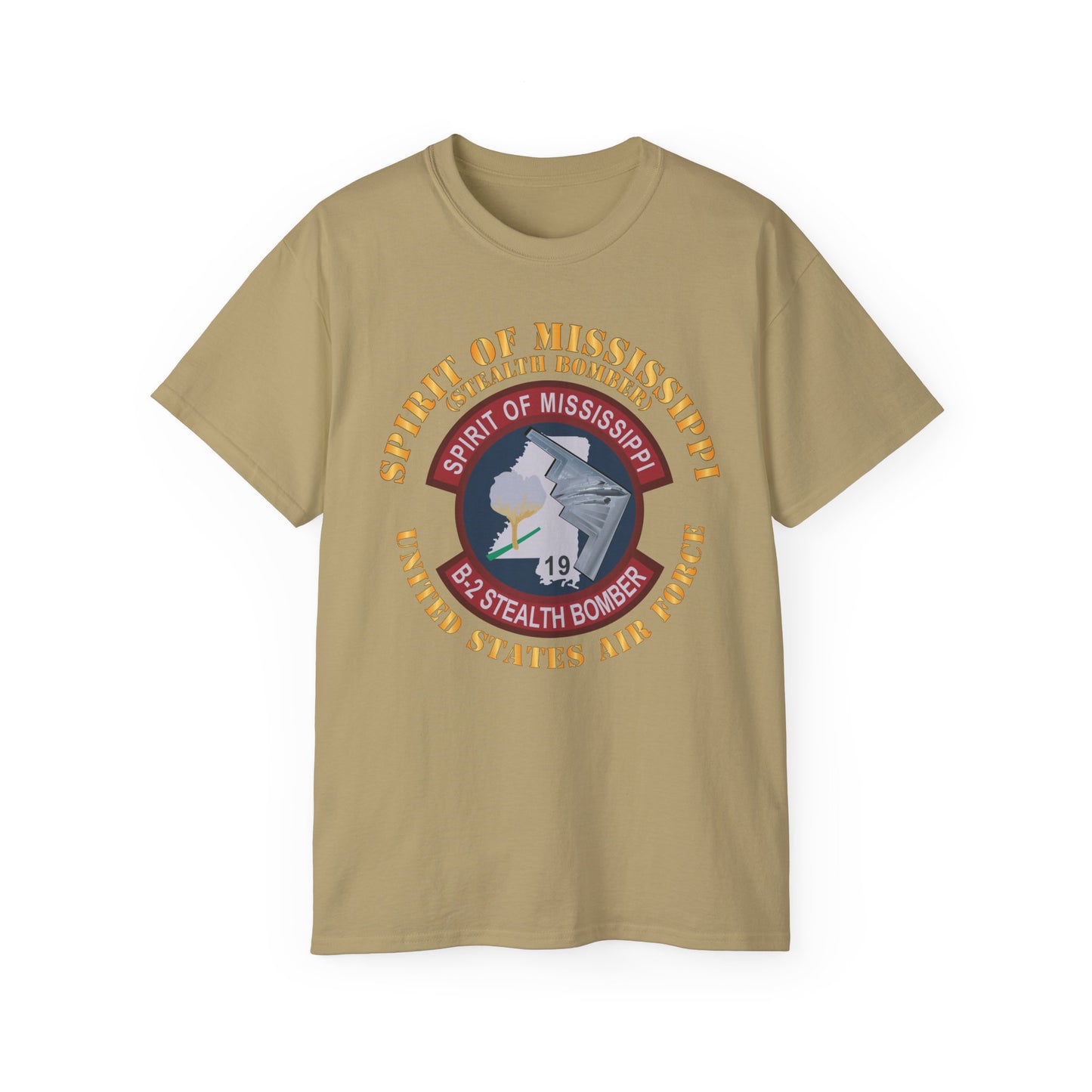 Unisex Ultra Cotton Tee - USAF - B2 - Spirit of Mississippi - Stealth Bomber X 300
