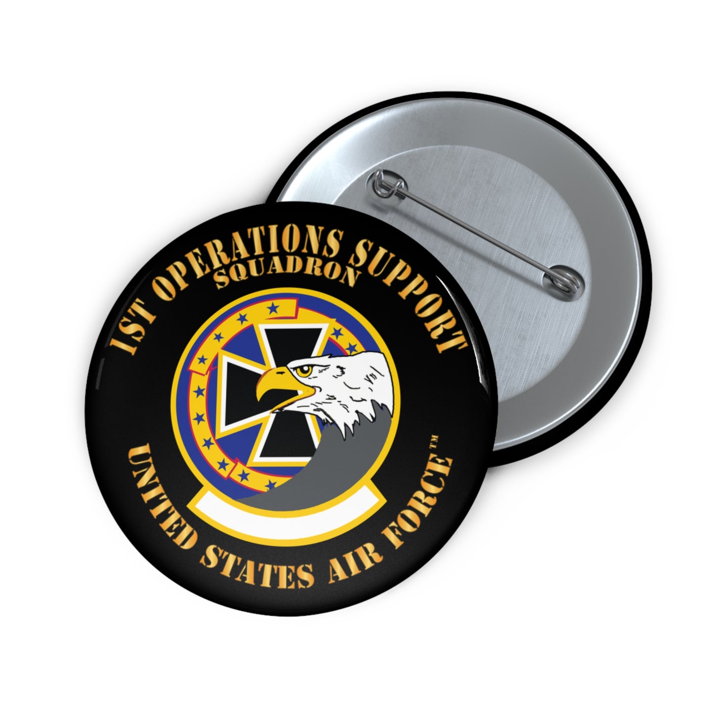 Custom Pin Button - USAF - 1st Operations Support Squadron