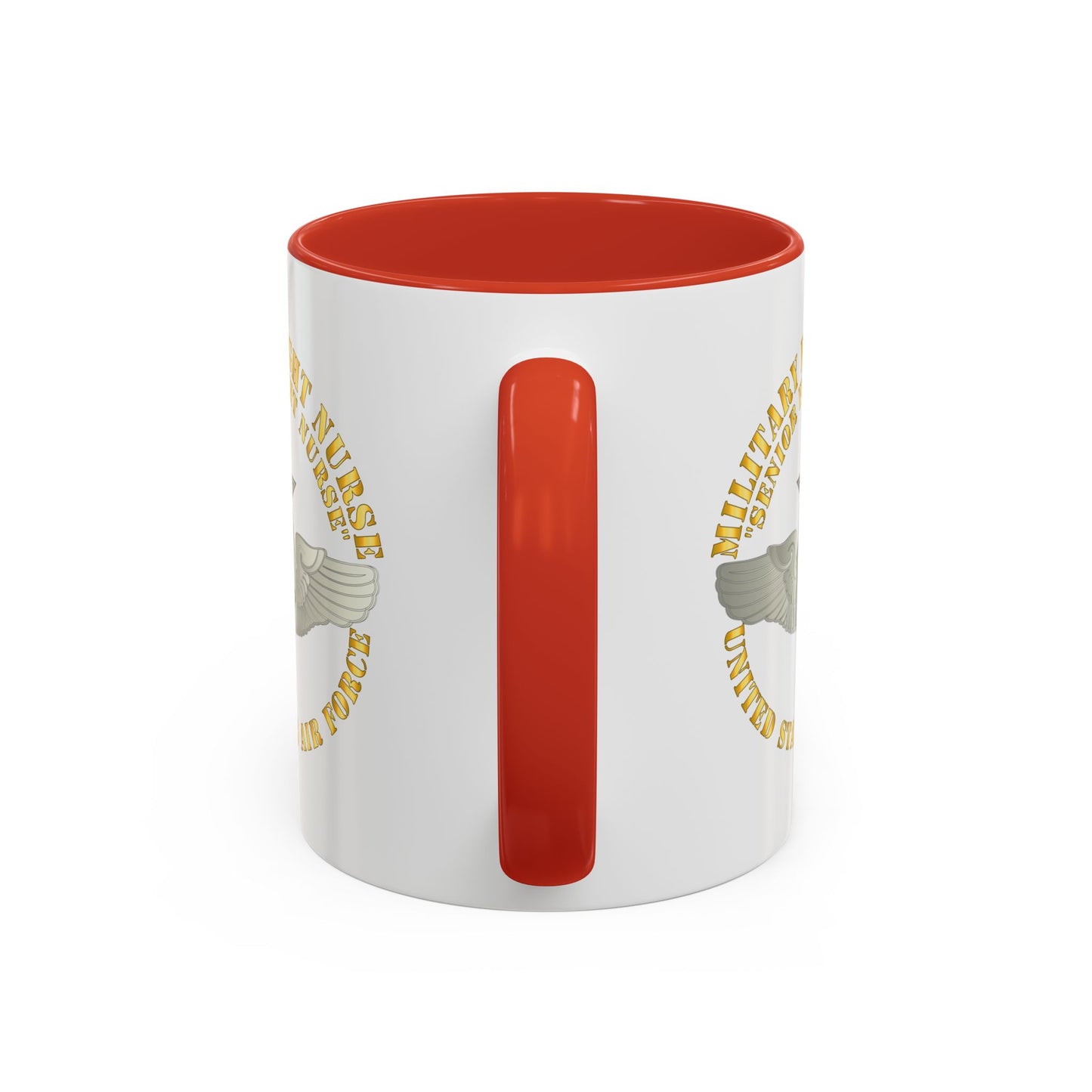 Accent Coffee Mug (11oz & 15oz) - USAF - Military Flight Nurse - Flight Nurse - Senior