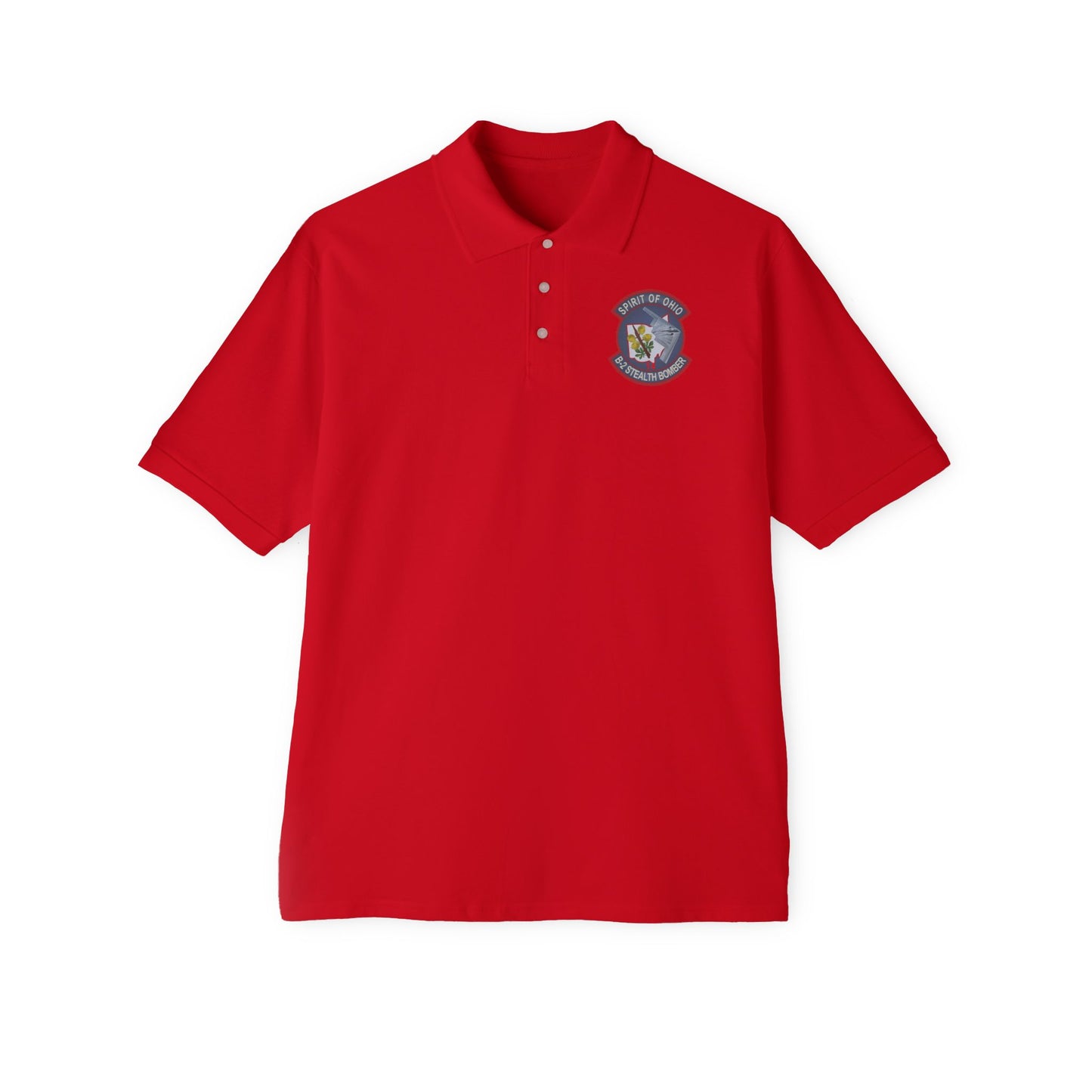 Men's Piqué Polo - USAF - B2 - Spirit of Ohio - Stealth Bomber wo txt X 300