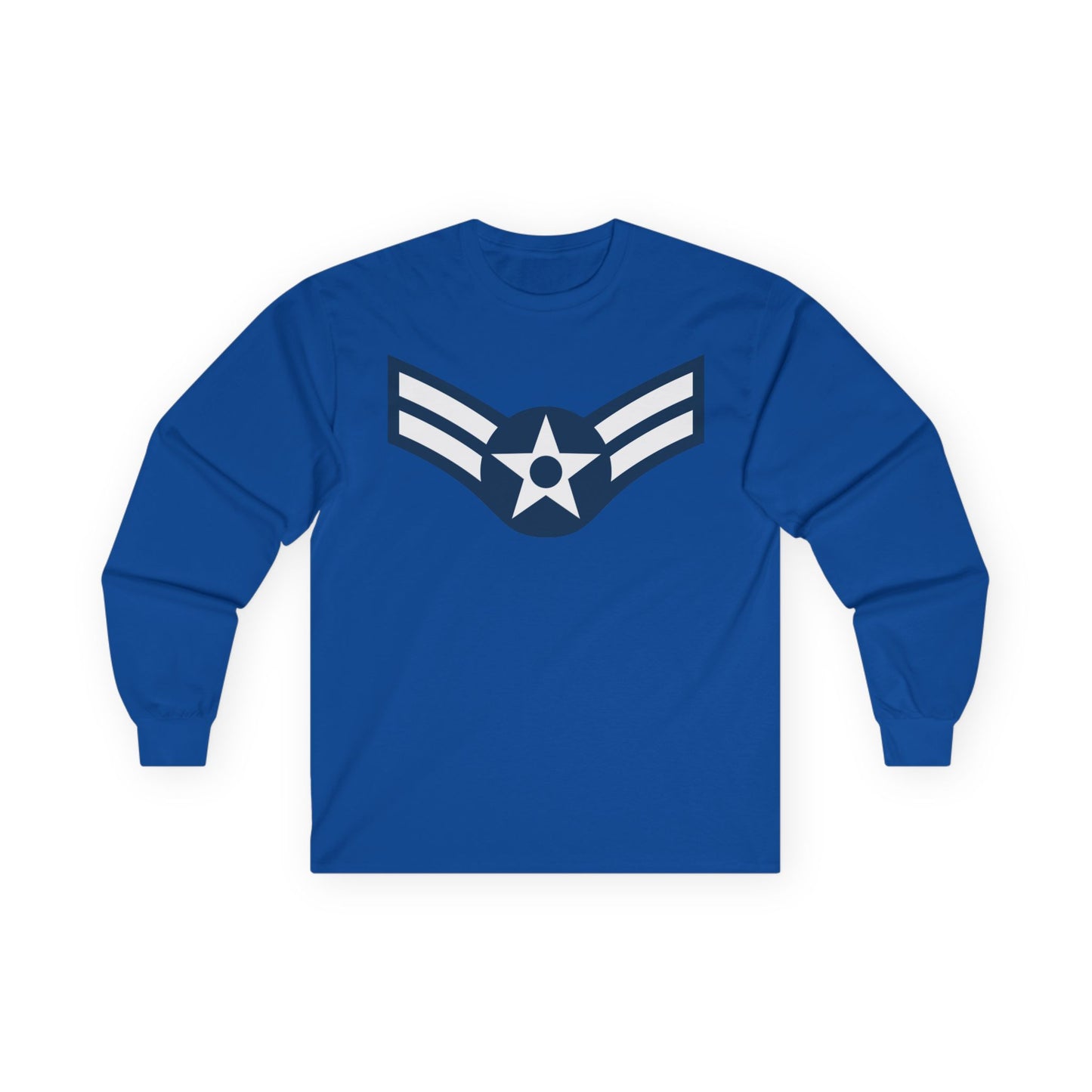 Unisex Ultra Cotton Long Sleeve Tee - USAF - Airman - First Class (E3) - 2020