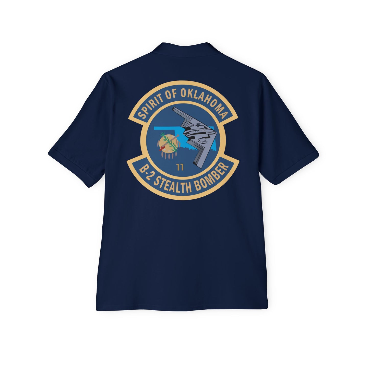 Men's Piqué Polo - USAF - B2 - Spirit of Oklahoma - Stealth Bomber wo txt X 300