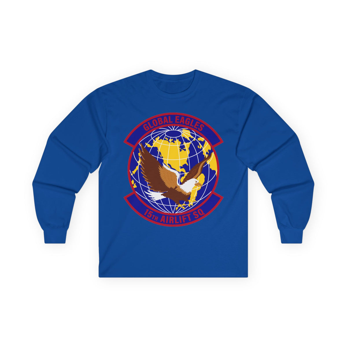 Unisex Ultra Cotton Long Sleeve Tee - USAF - 15th Airlift Squadron wo txt