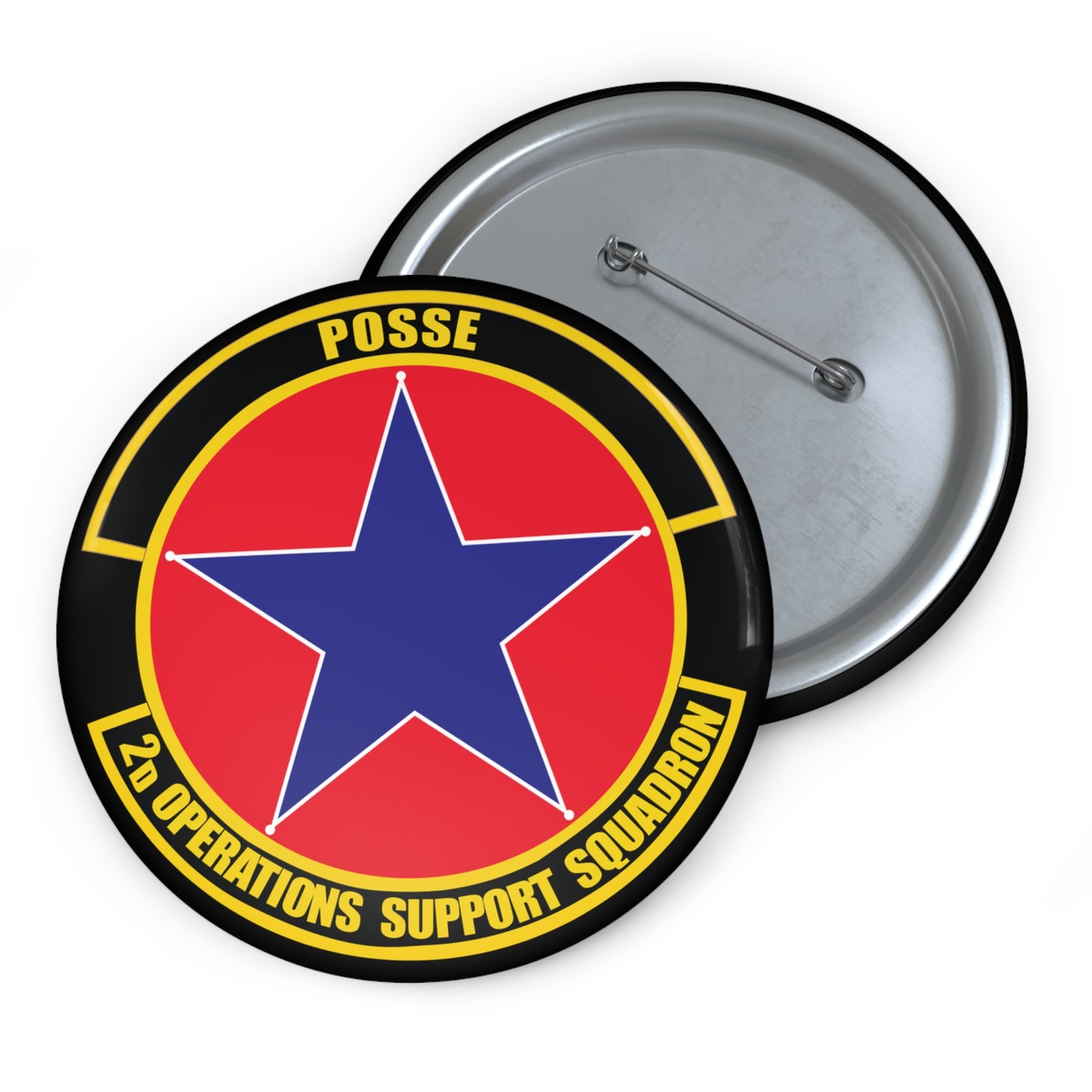 Custom Pin Button - USAF - 2nd Operations Support Squadron wo txt