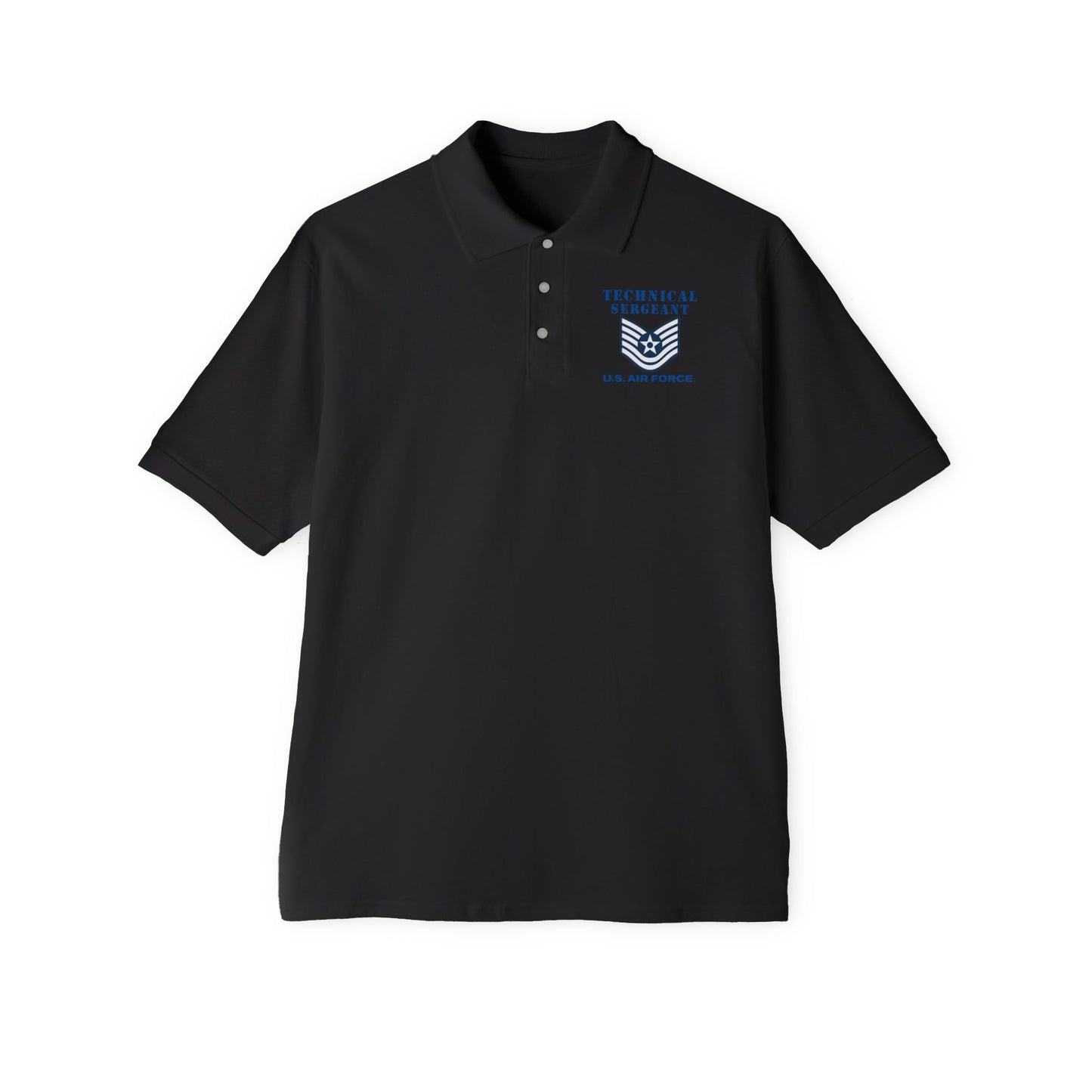 Men's Piqué Polo - USAF - Technical Sergeant (E6) - 2020 - US Air Force w Text X 300