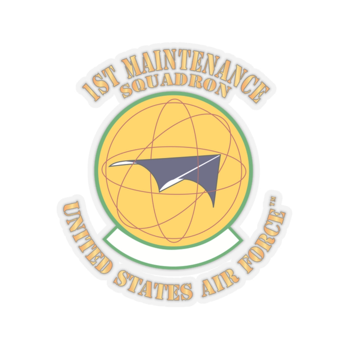 Kiss-Cut Stickers - USAF - 1st Maintenance Squadron X 300