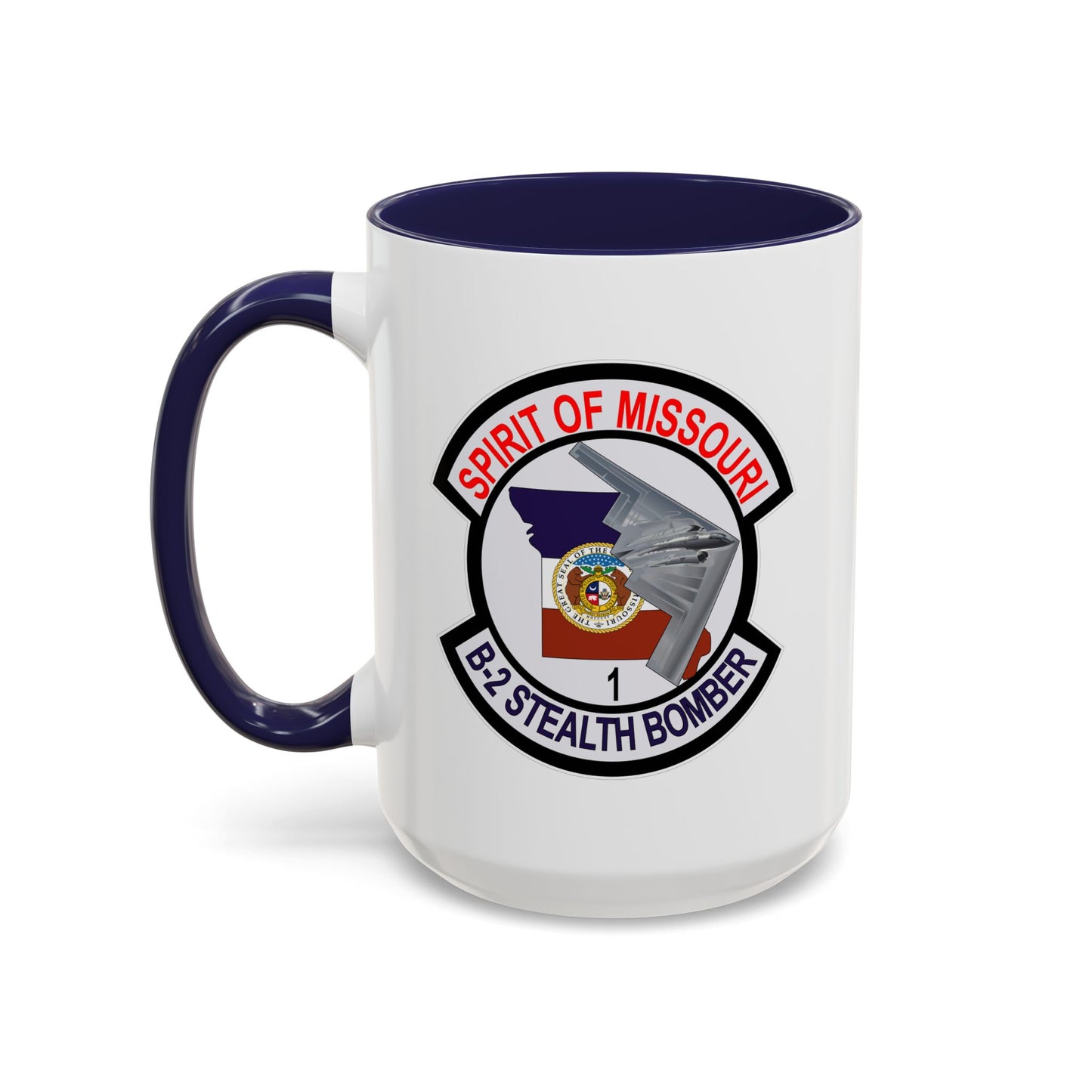 Accent Coffee Mug (11oz & 15oz) - USAF - B2 - Spirit of Missouri - Stealth Bomber wo Txt