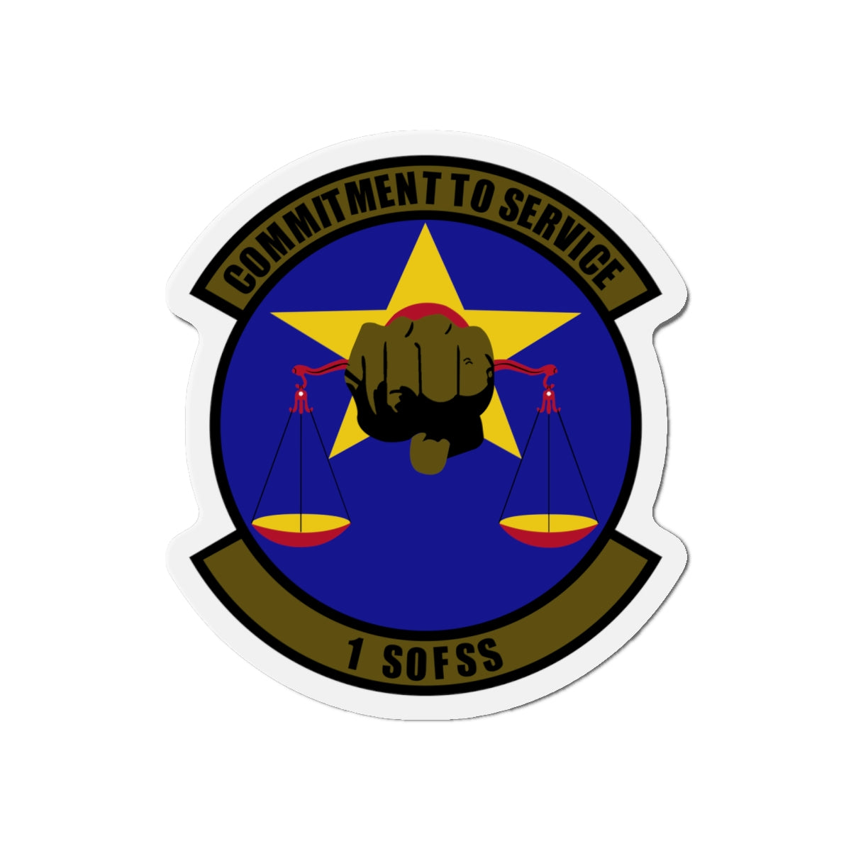 Die-Cut Magnet - USAF - 1st Special Operations Force Support Sq wo txt X 300