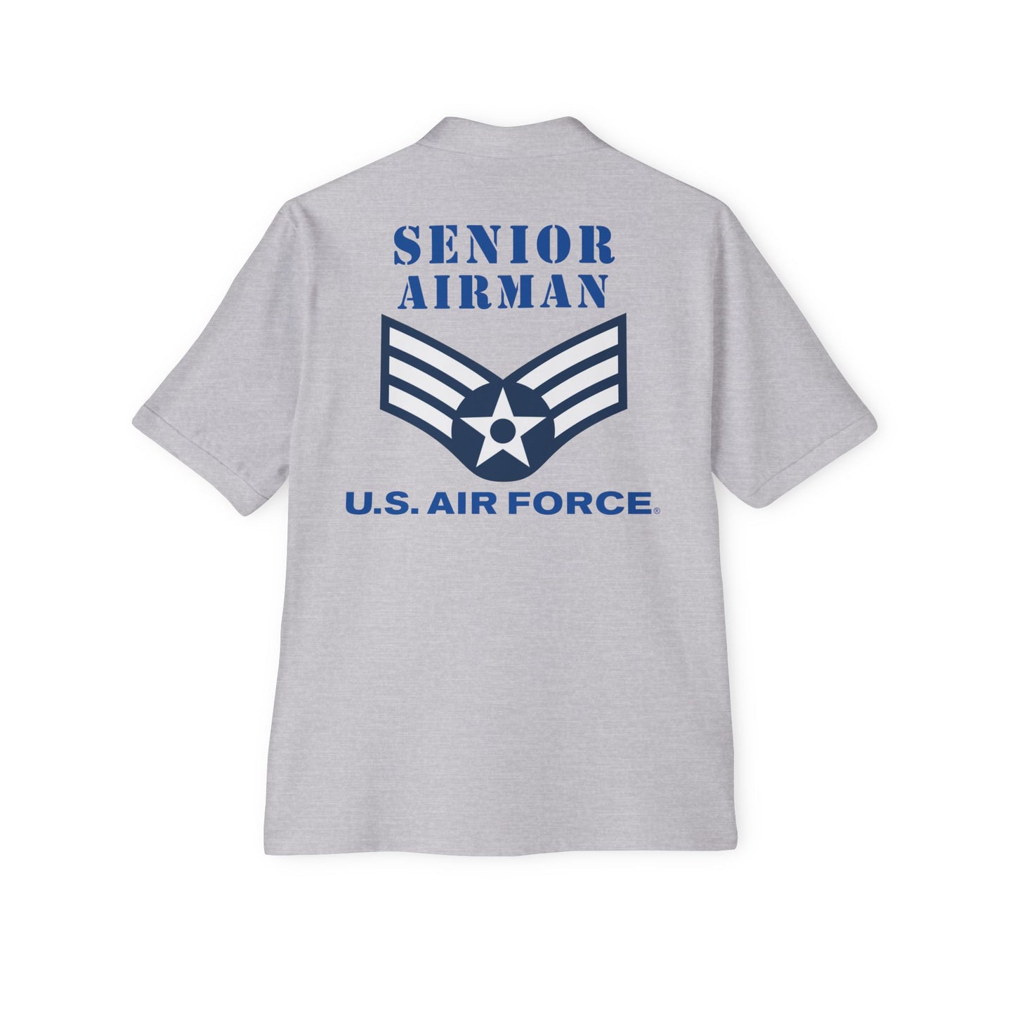 Men's Piqué Polo - USAF - Senior Airman (E4) - 2020 - US Air Force w Text X 300
