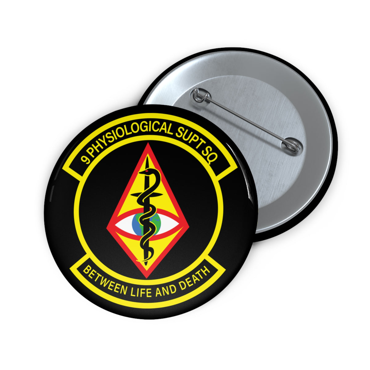 Custom Pin Button - USAF - 9th Physiological Support Squadron wo txt X 300