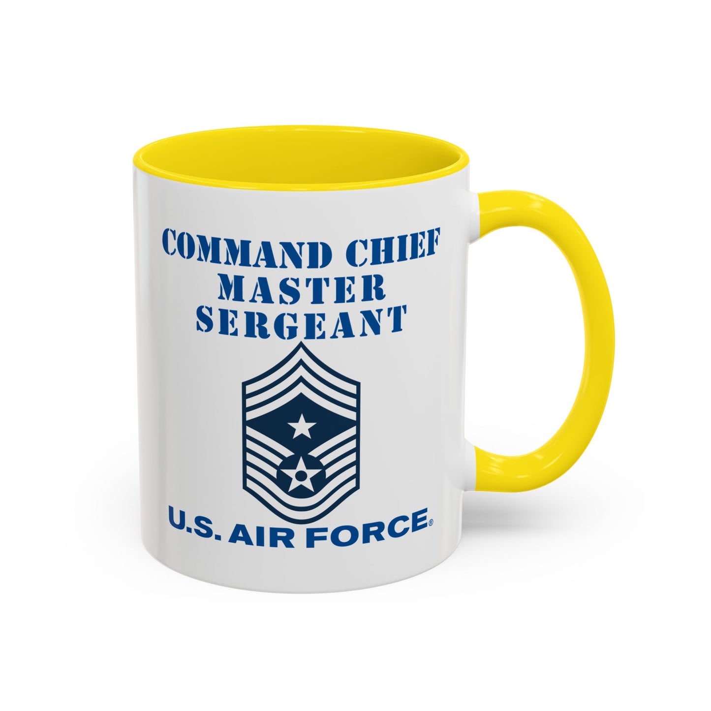 Accent Coffee Mug (11oz & 15oz) - USAF - Command Chief Master Sergeant (E9c) - 2020 - US Air Force w Text X 300