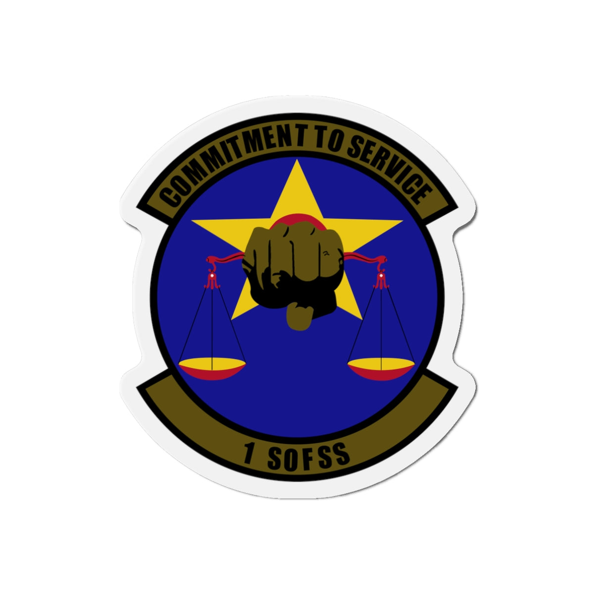 Die-Cut Magnet - USAF - 1st Special Operations Force Support Sq wo txt X 300