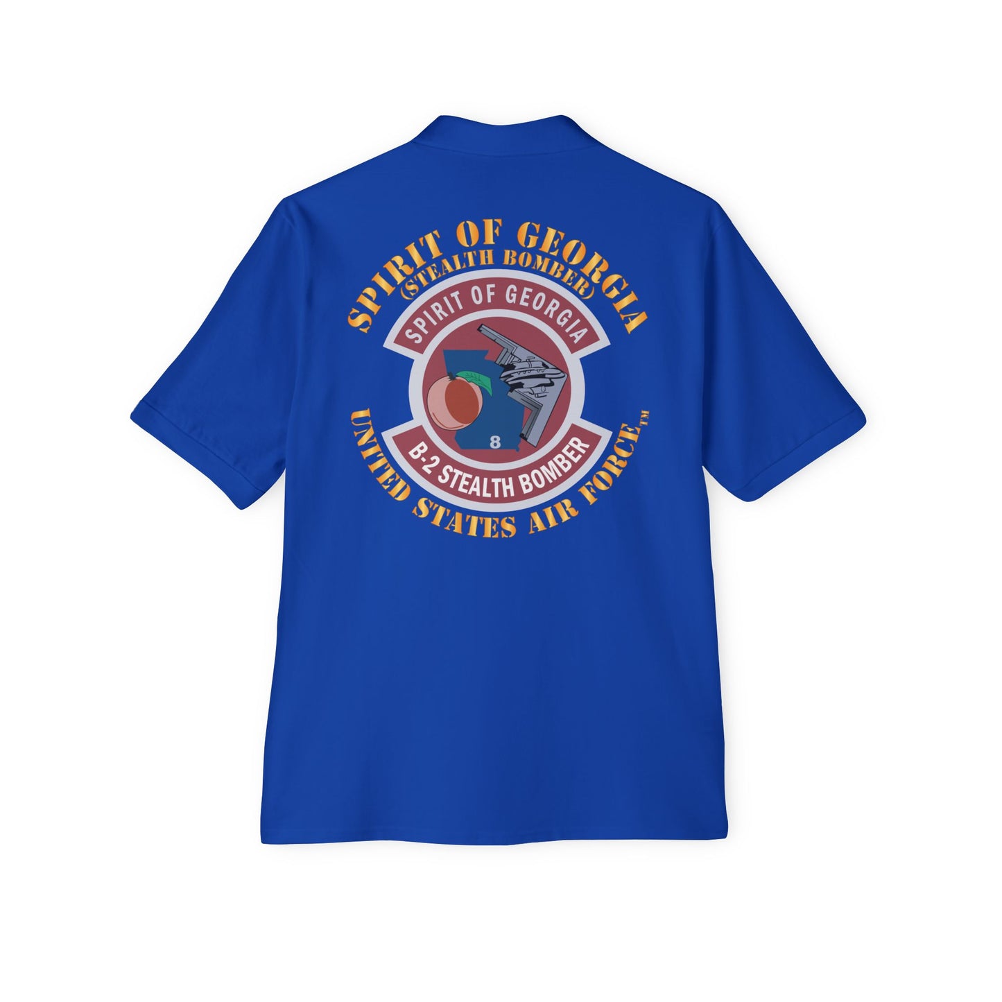 Men's Piqué Polo - USAF - B2 - Spirit of Georgia - Stealth Bomber X 300