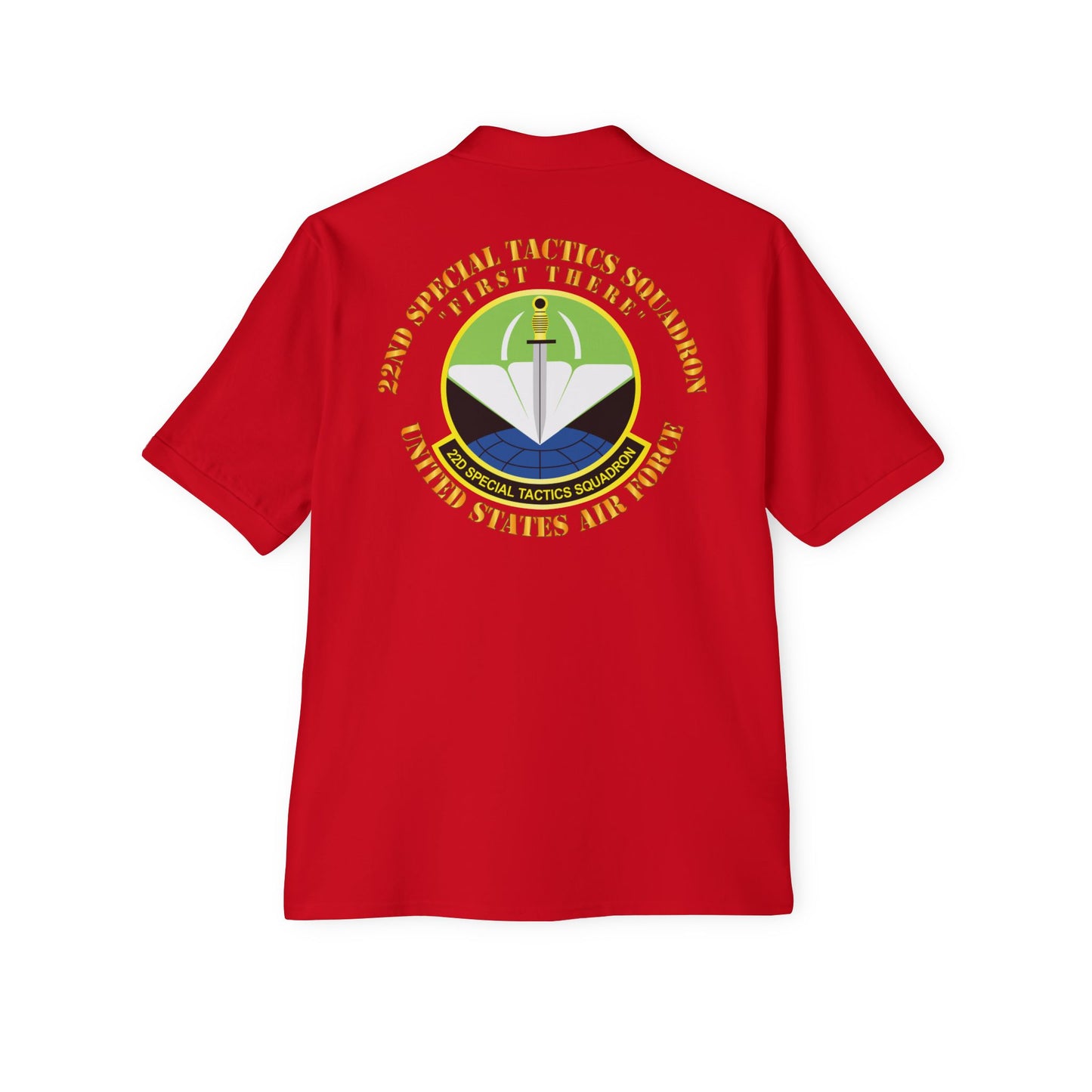 Men's Piqué Polo - USAF - 22nd Special Tactics Squadron - First There X 300