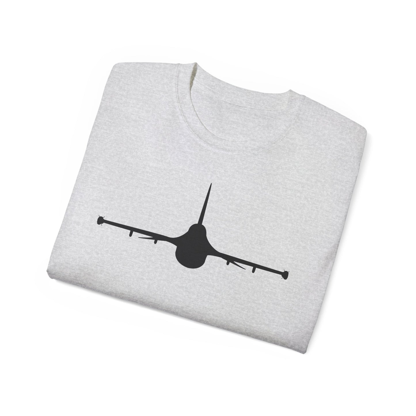 Unisex Ultra Cotton Tee - Aircraft - F-16 - Front - Silhouette wo Txt X 300