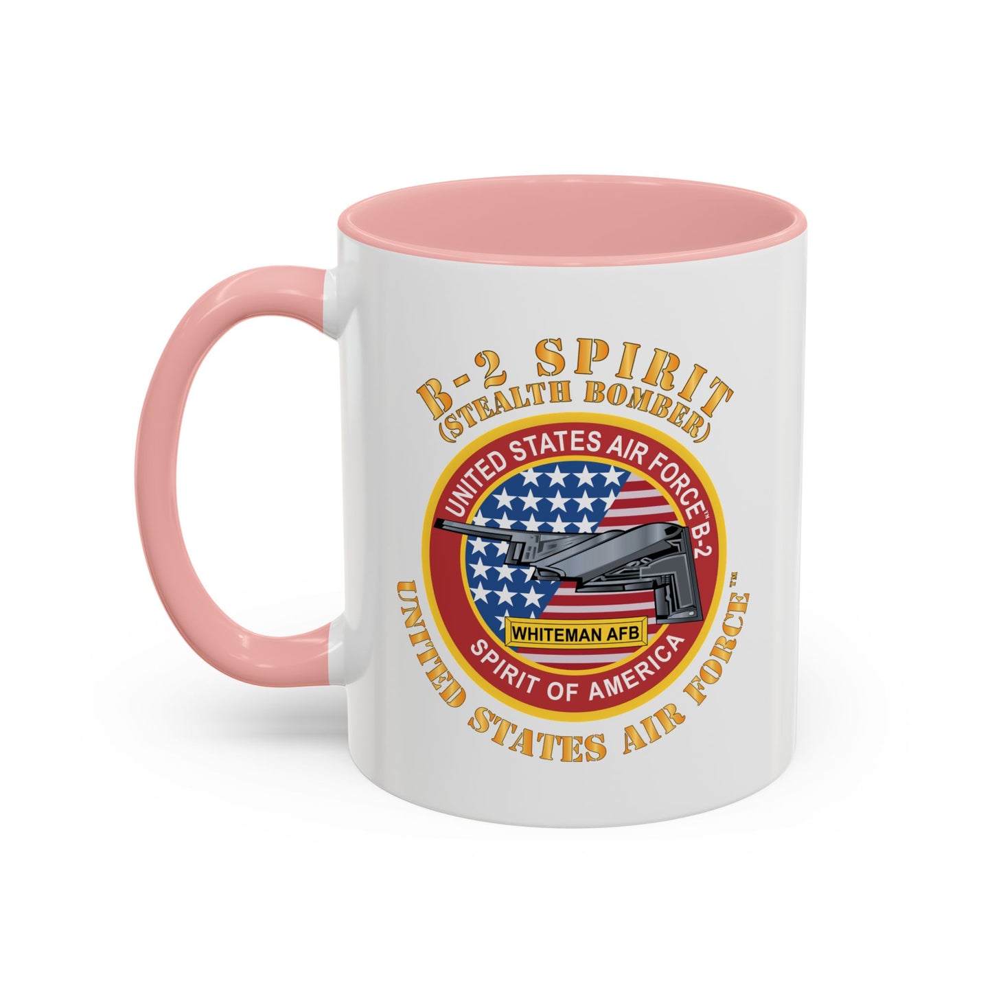 Accent Coffee Mug (11oz & 15oz) - USAF - B2 - Spirit - Stealth Bomber X 300