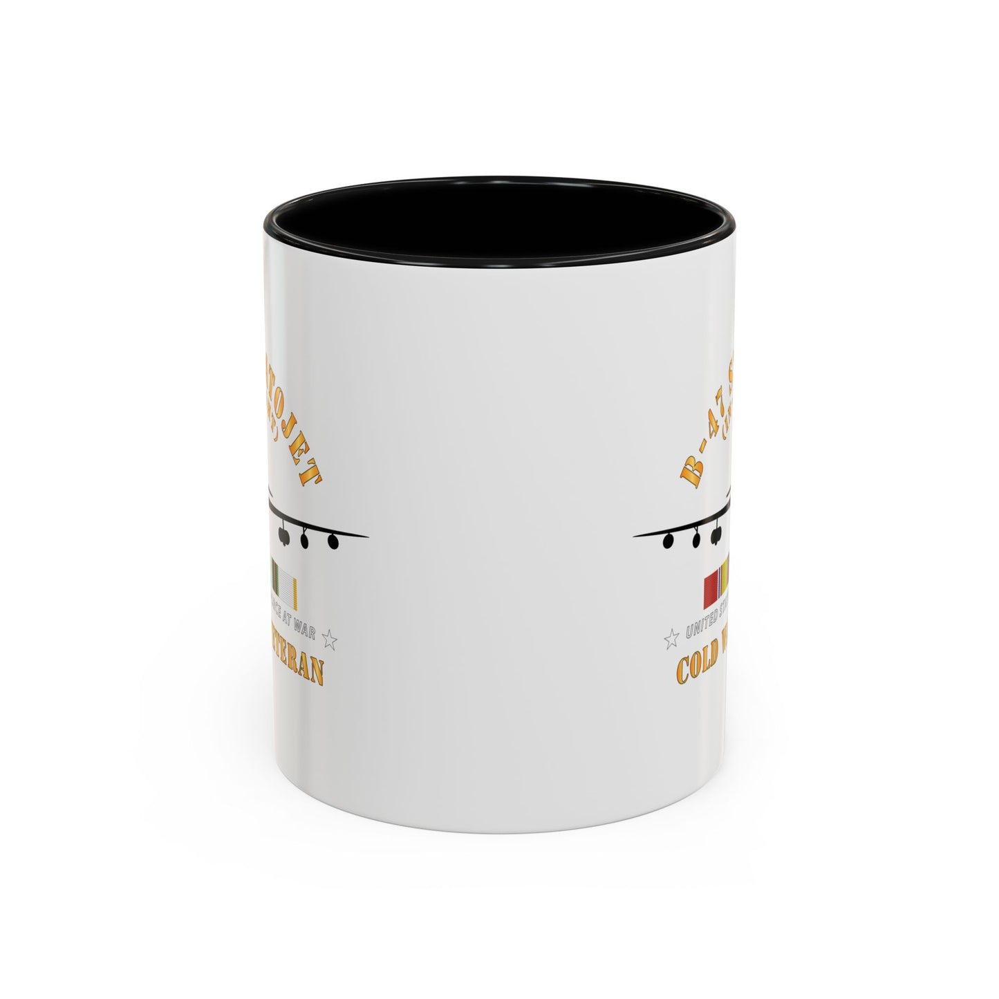 Accent Coffee Mug (11oz & 15oz) - USAF - B-47 Stratojet - In Flt - Silhouette - Cold War Veteran X 300