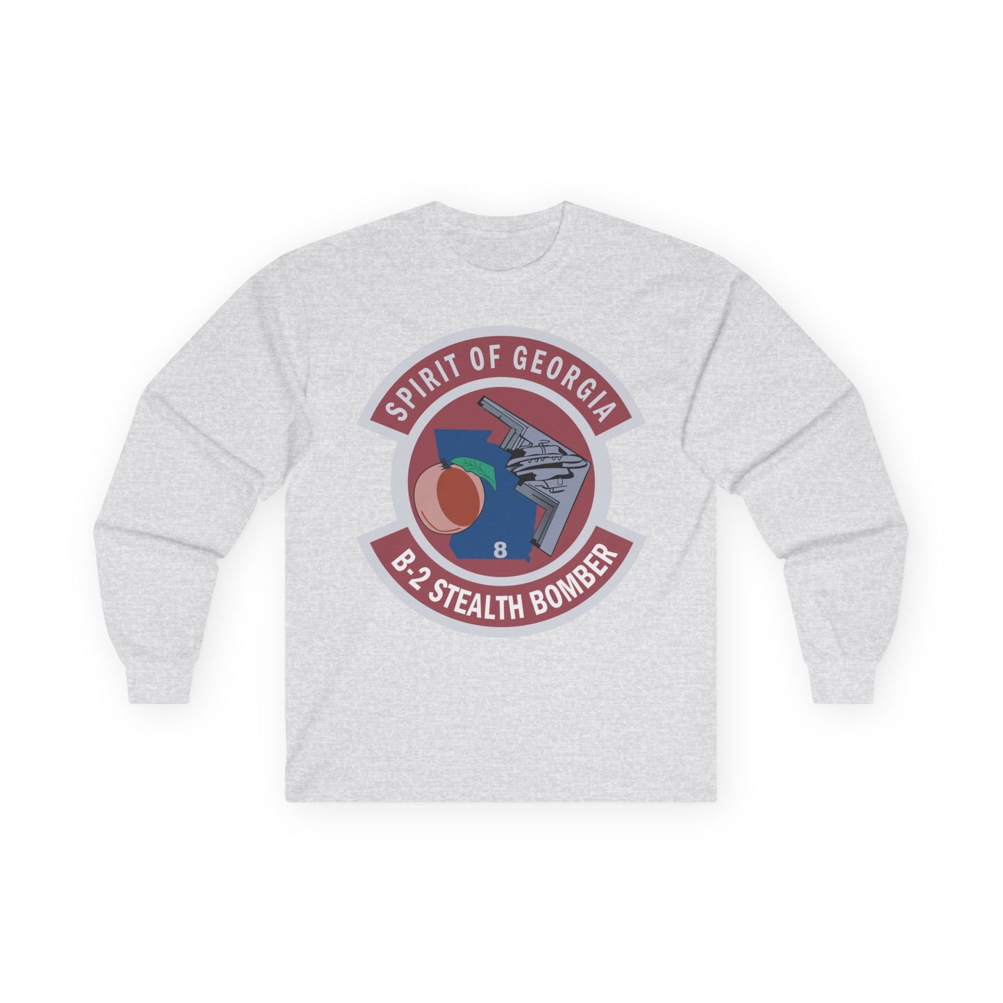 Unisex Ultra Cotton Long Sleeve Tee - USAF - B2 - Spirit of Georgia - Stealth Bomber wo txt X 300