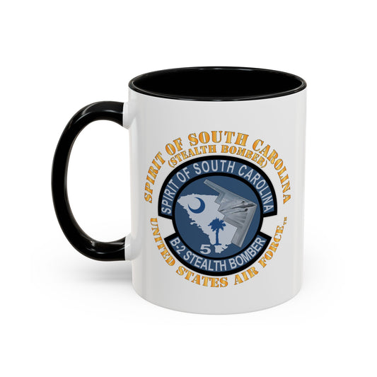 Accent Coffee Mug (11oz & 15oz) - USAF - B2 - Spirit of South Carolina Stealth Bomber X 300