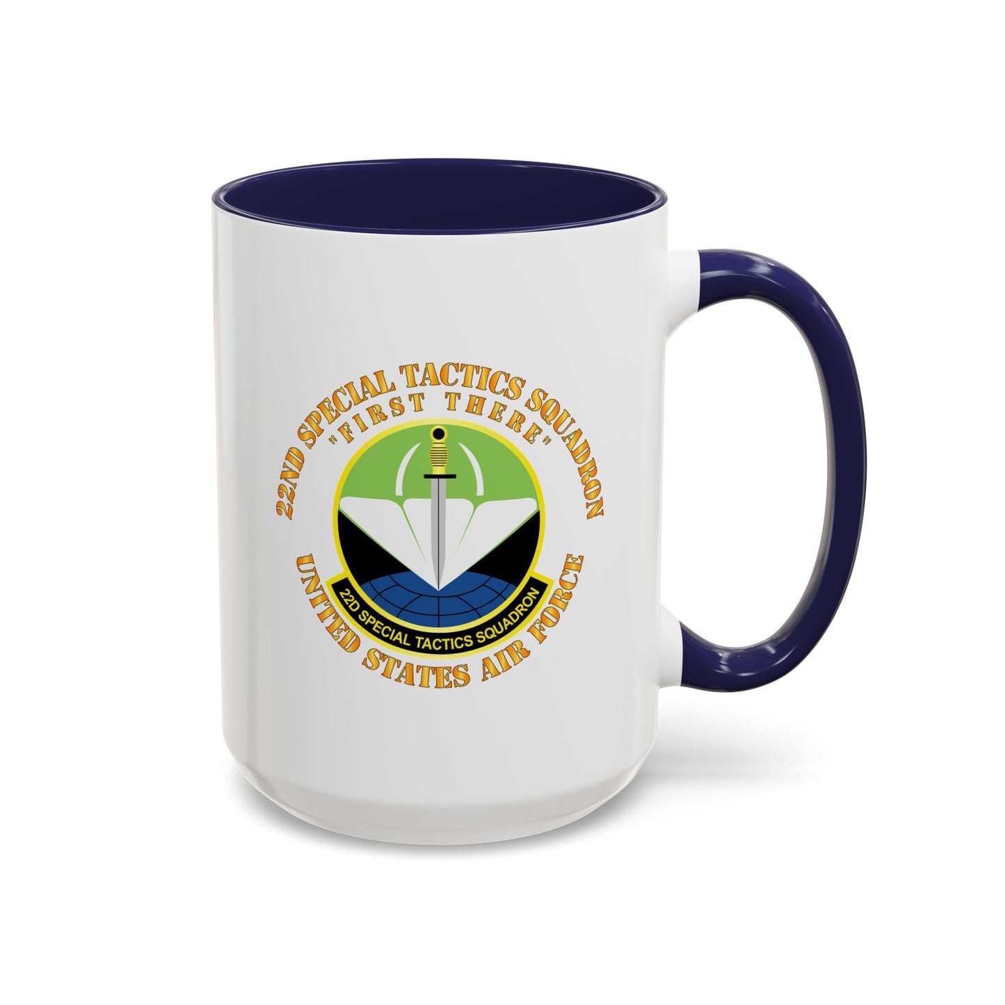 Accent Coffee Mug (11oz & 15oz) - USAF - 22nd Special Tactics Squadron - First There X 300
