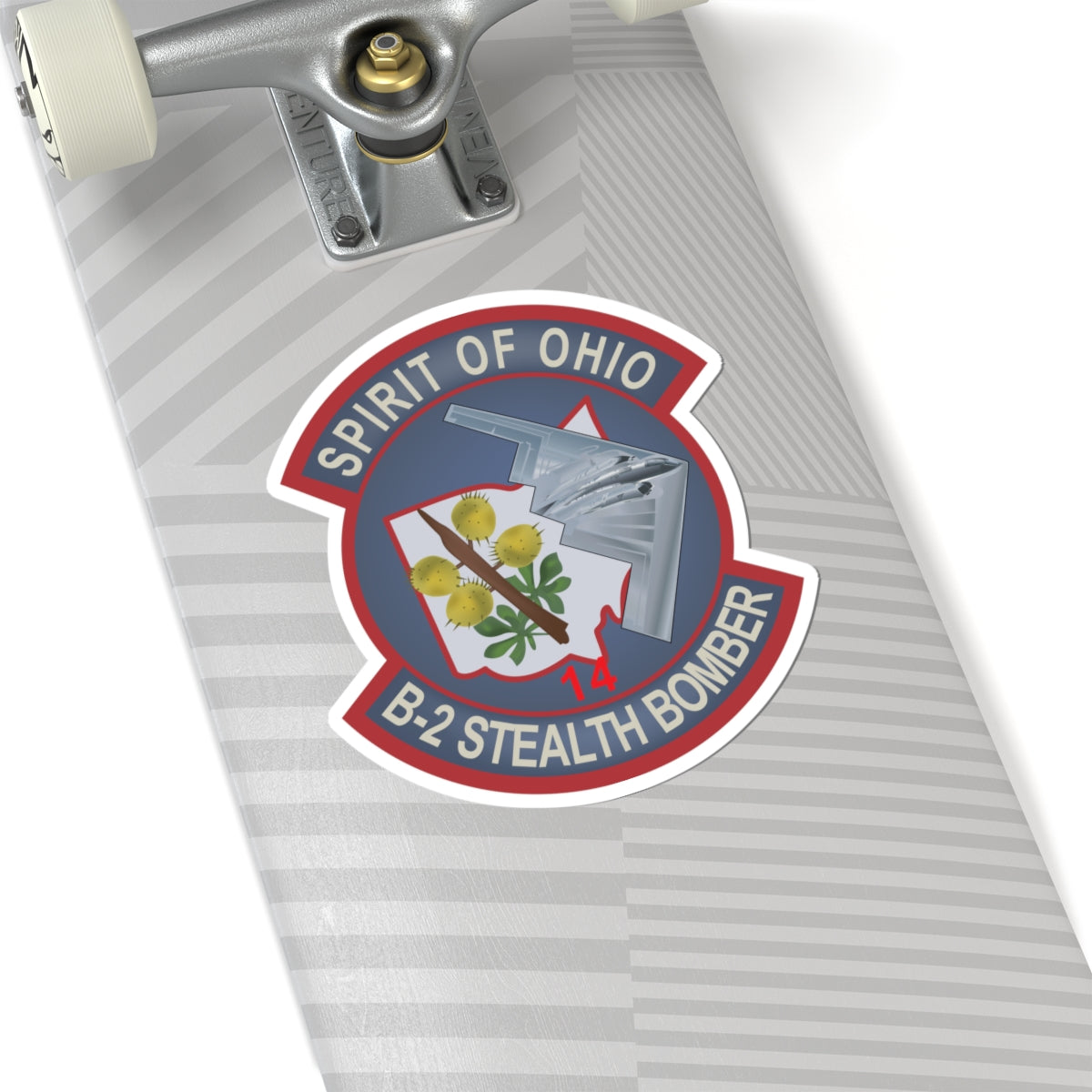 Kiss-Cut Stickers - USAF - B2 - Spirit of Ohio - Stealth Bomber wo txt X 300