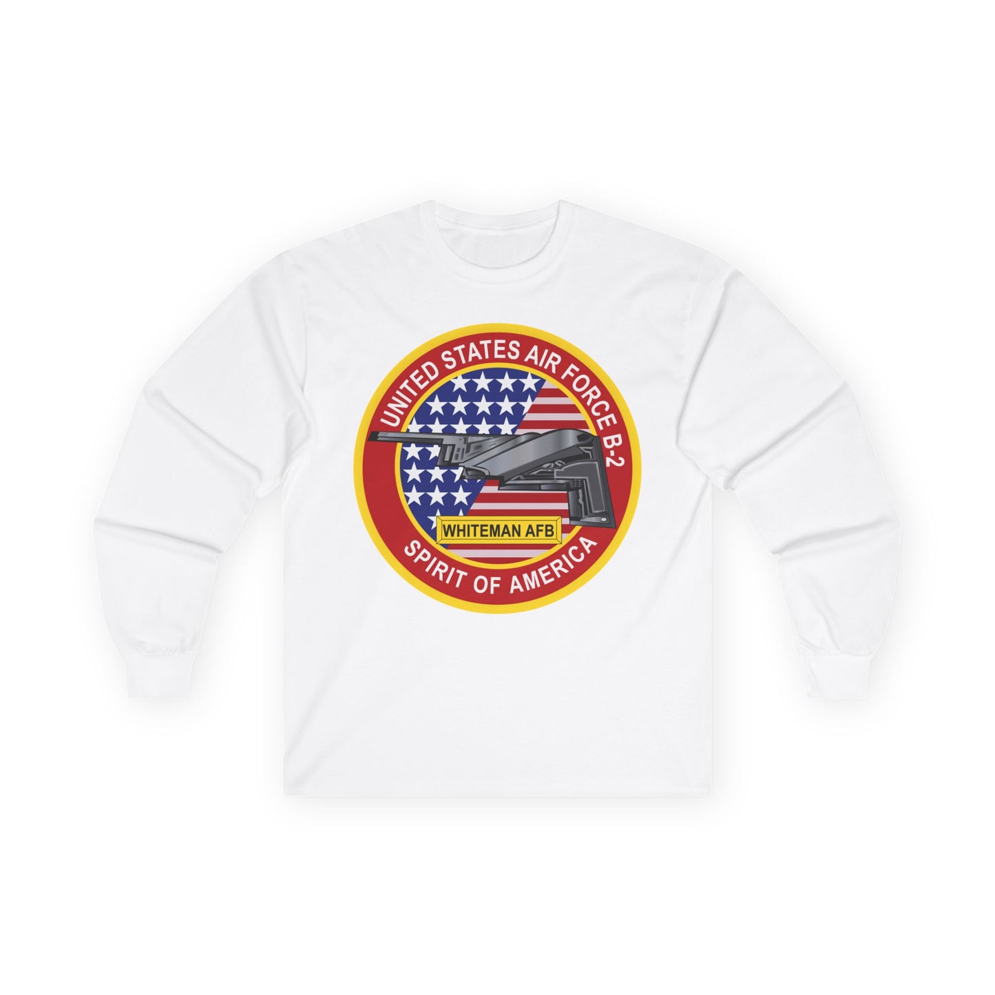 Unisex Ultra Cotton Long Sleeve Tee - USAF - B2 - Spirit - Stealth Bomber wo Txt