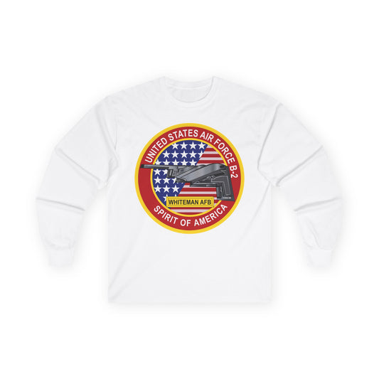 Unisex Ultra Cotton Long Sleeve Tee - USAF - B2 - Spirit - Stealth Bomber wo Txt