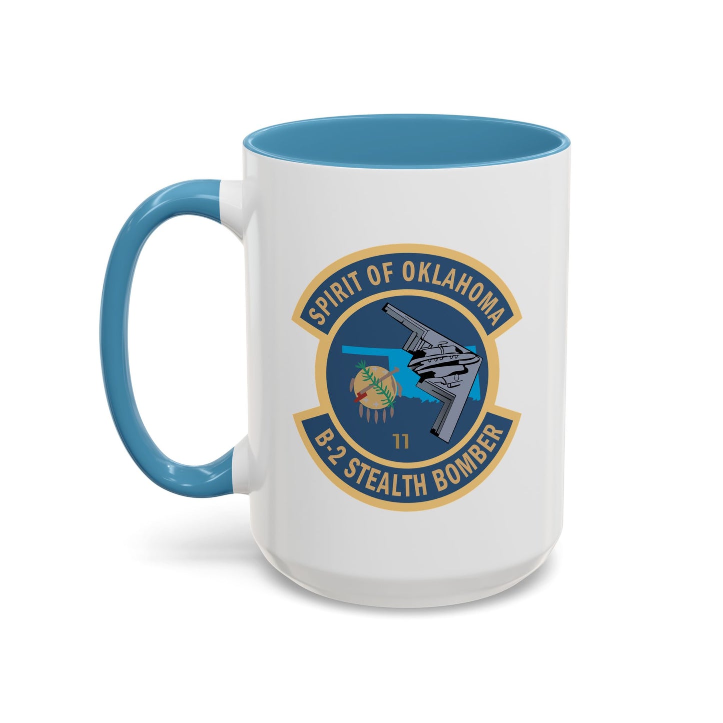 Accent Coffee Mug (11oz & 15oz) - USAF - B2 - Spirit of Oklahoma - Stealth Bomber wo txt X 300