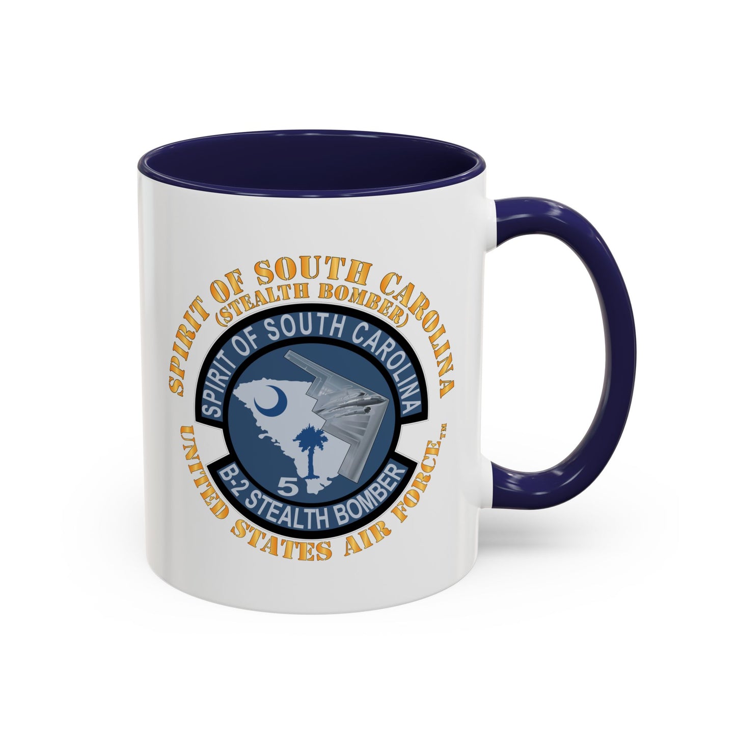 Accent Coffee Mug (11oz & 15oz) - USAF - B2 - Spirit of South Carolina Stealth Bomber X 300