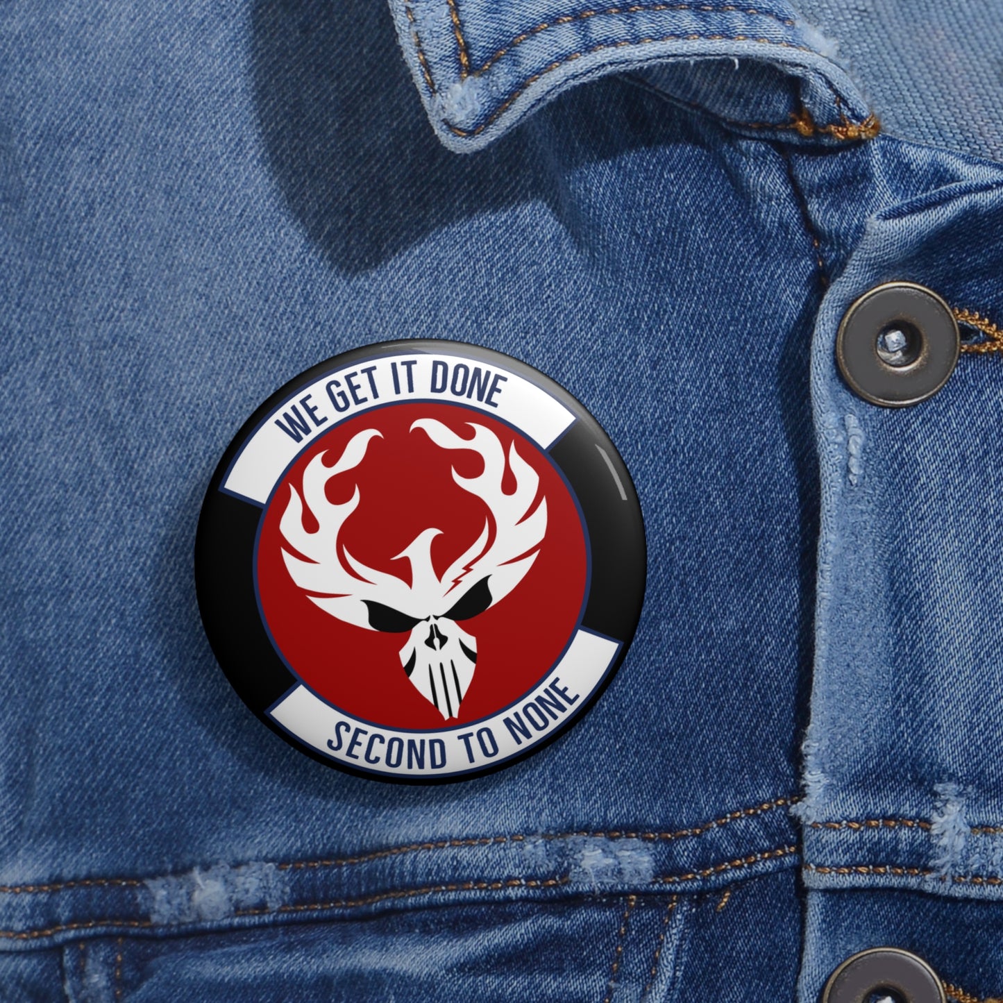 Custom Pin Button - USAF - 2d Audiovisual Squadron wo txt