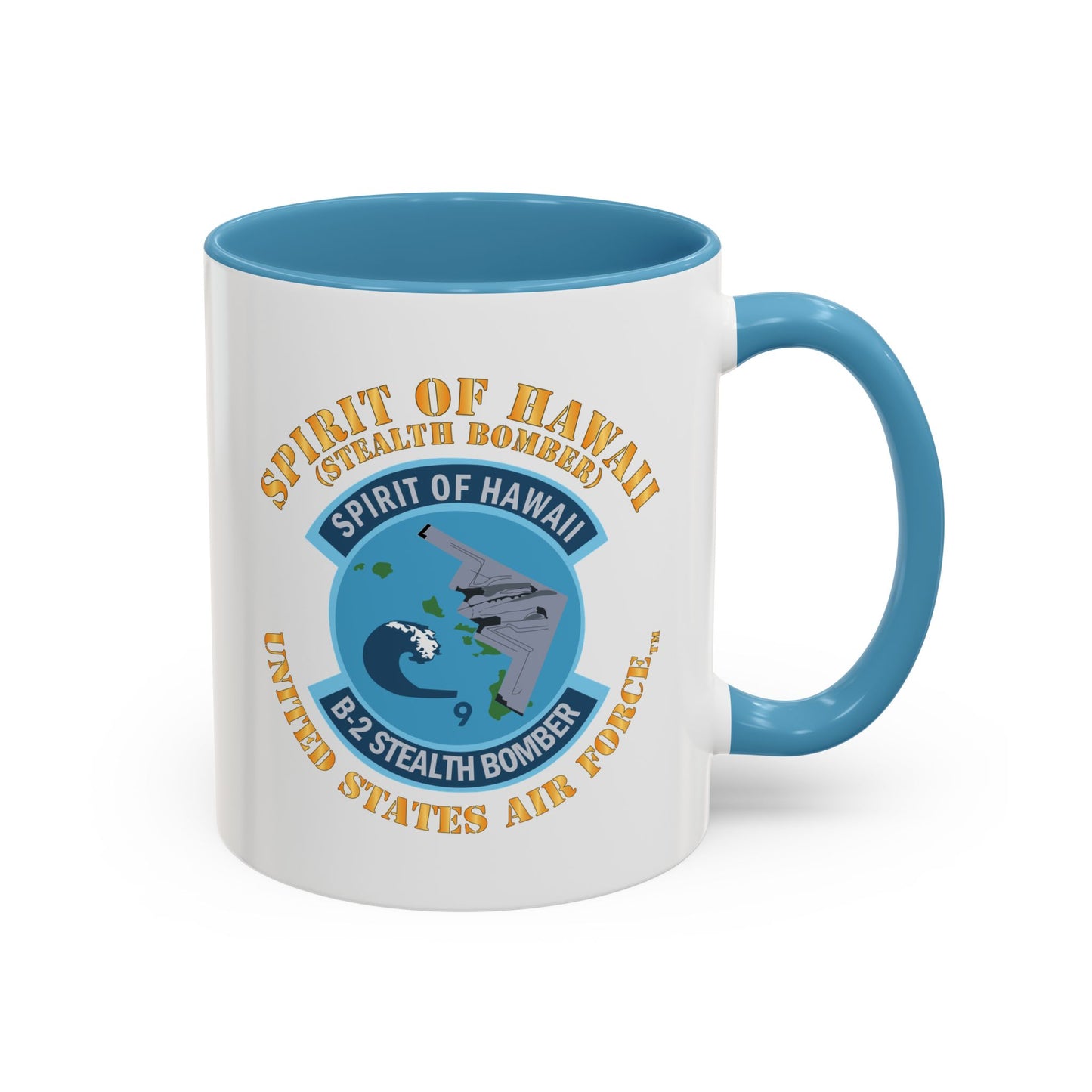 Accent Coffee Mug (11oz & 15oz) - USAF - B2 - Spirit of Hawaii - Stealth Bomber X 300