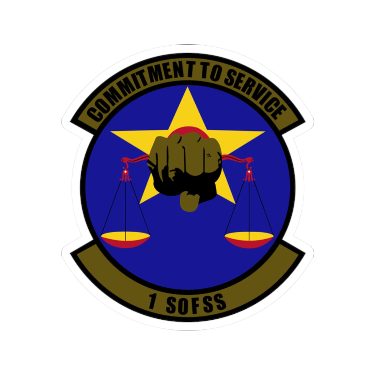 Kiss-Cut Stickers - USAF - 1st Special Operations Force Support Sq wo txt X 300