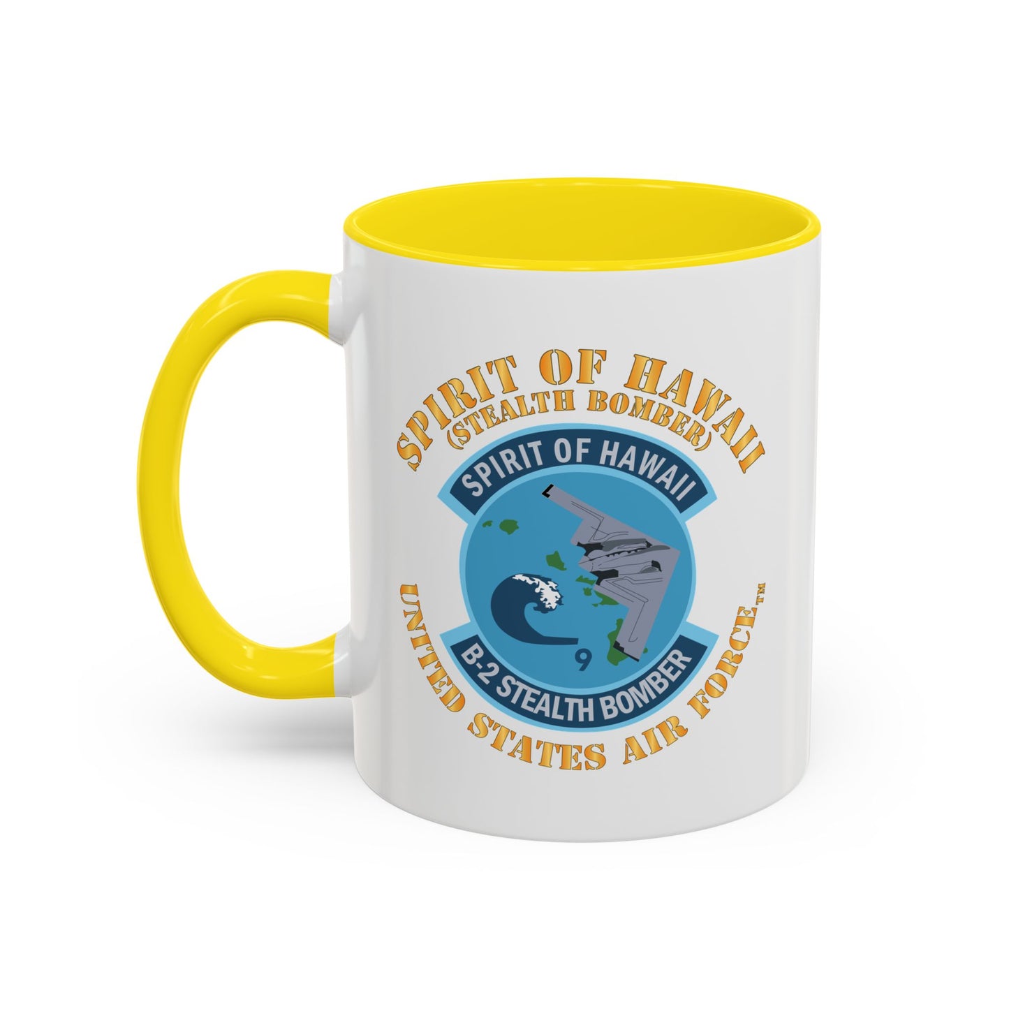 Accent Coffee Mug (11oz & 15oz) - USAF - B2 - Spirit of Hawaii - Stealth Bomber X 300