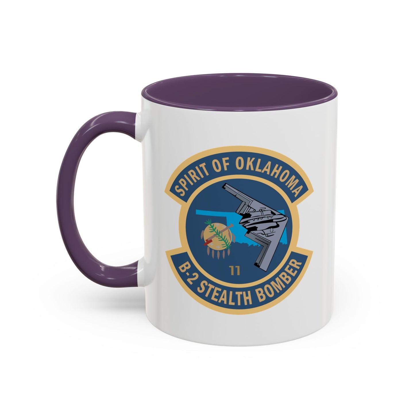 Accent Coffee Mug (11oz & 15oz) - USAF - B2 - Spirit of Oklahoma - Stealth Bomber wo txt X 300
