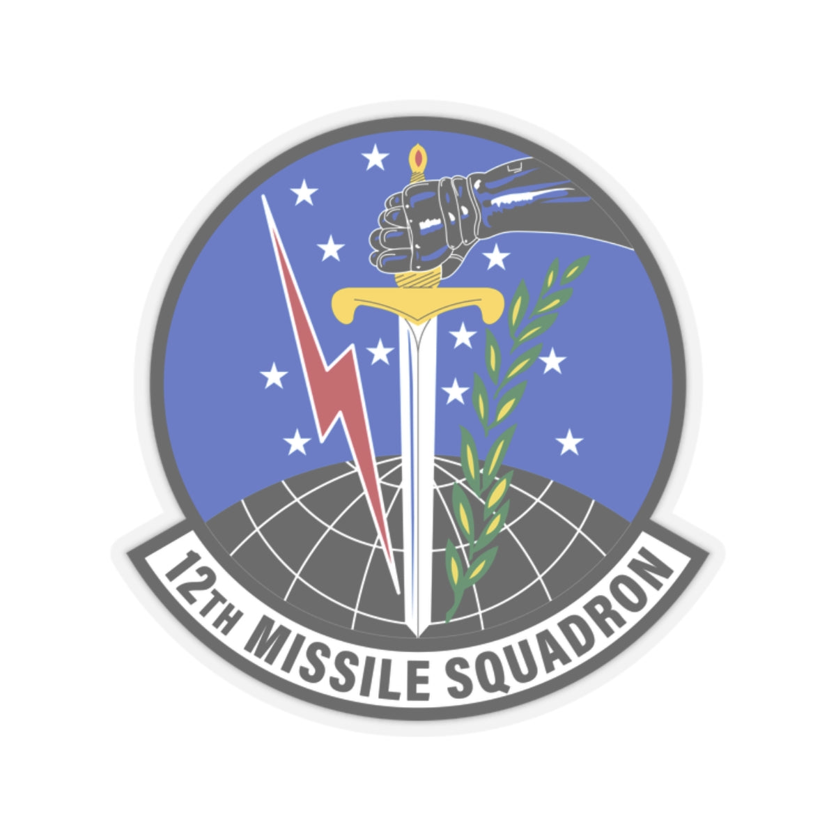 Kiss-Cut Stickers - USAF - 12th Missile Squadron wo txt