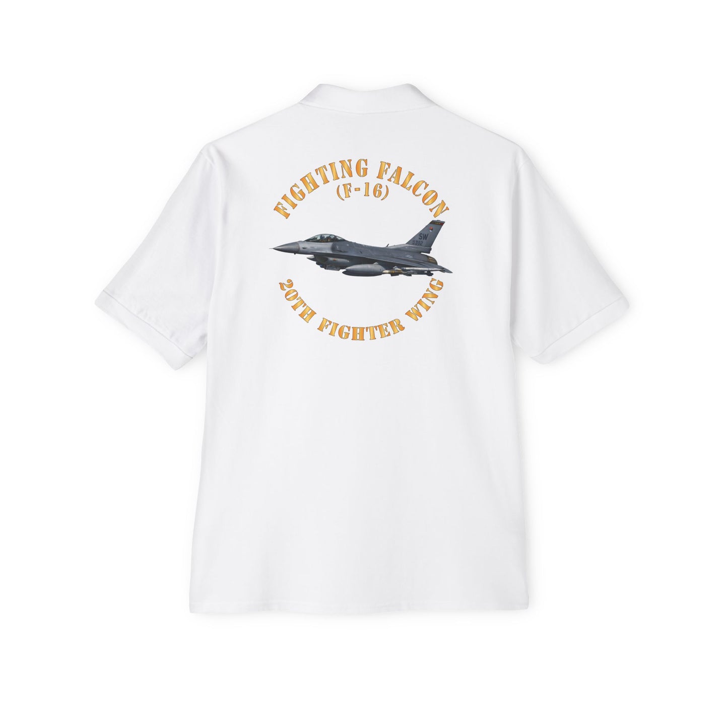 Men's Piqué Polo - USAF - F-16 Fighting Falcon - 20th Fighter Wing X 300