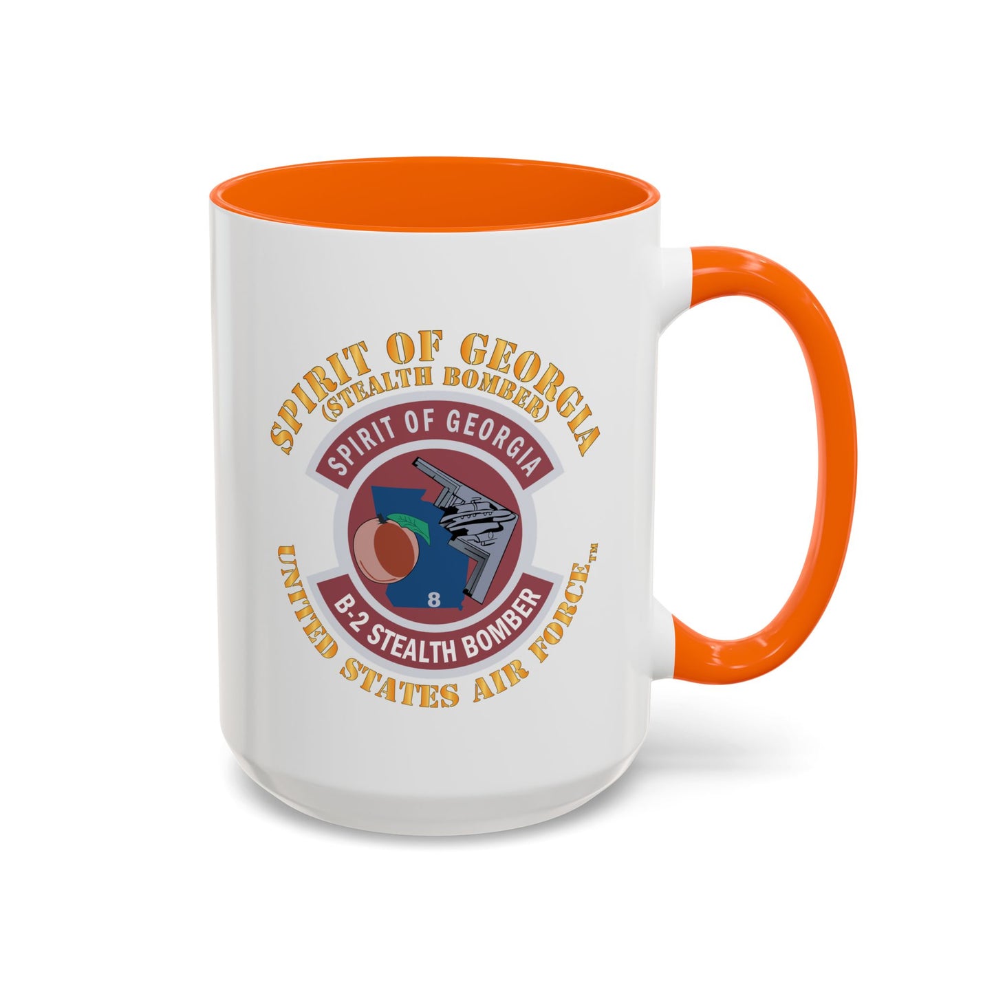 Accent Coffee Mug (11oz & 15oz) - USAF - B2 - Spirit of Georgia - Stealth Bomber X 300