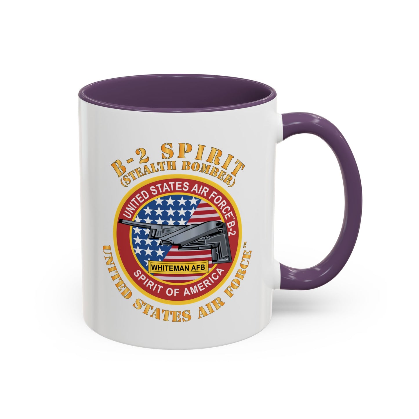 Accent Coffee Mug (11oz & 15oz) - USAF - B2 - Spirit - Stealth Bomber X 300
